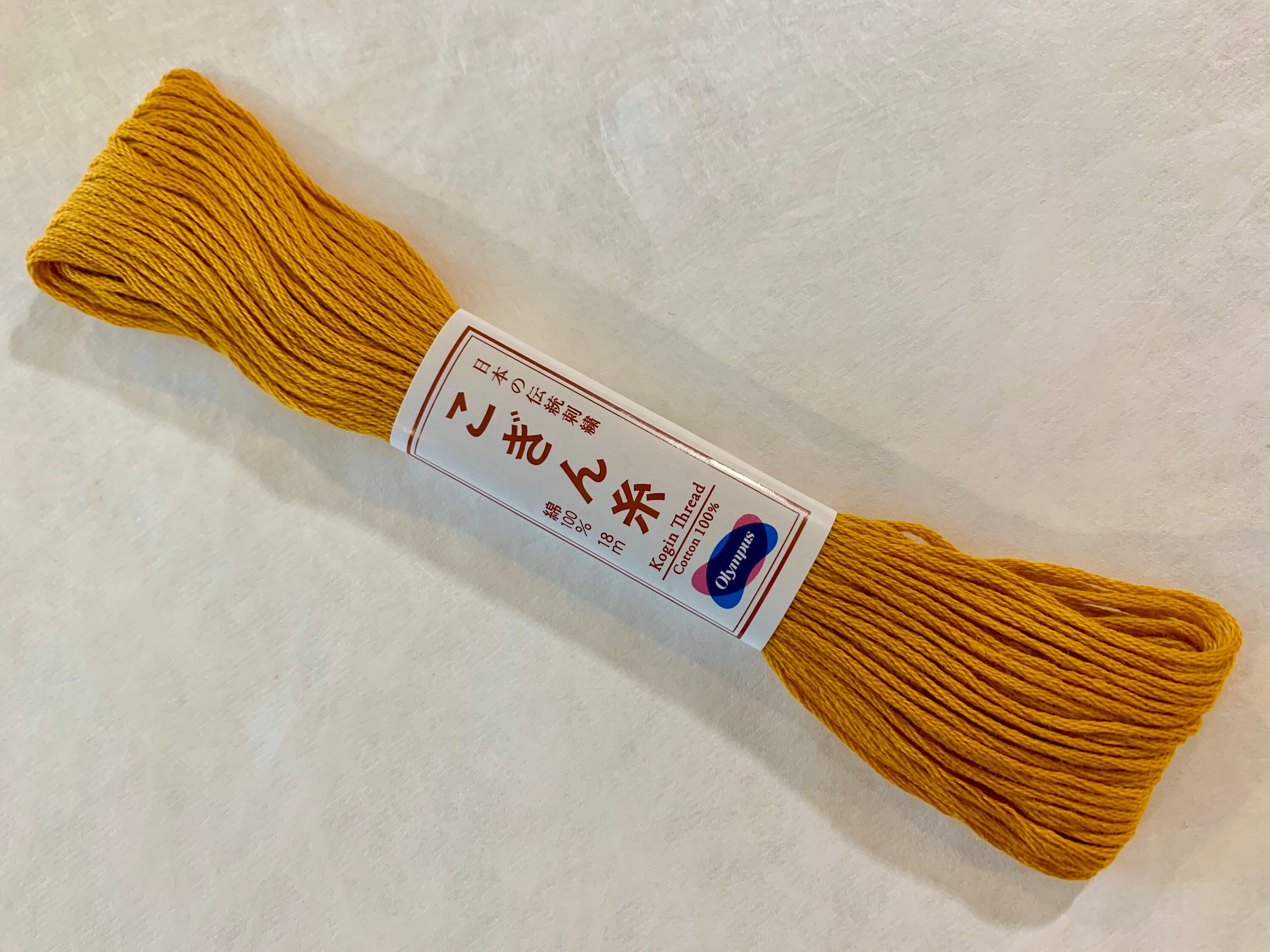 Olympus - Cotton Kogin Thread 18m Skein - #512 Mustard Yellow