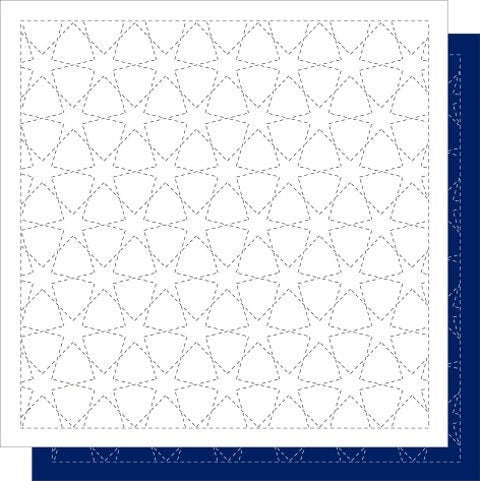 Daruma - Asagao Morning Glory Cotton Sashiko Fukin Sampler Cloth - Blue or White