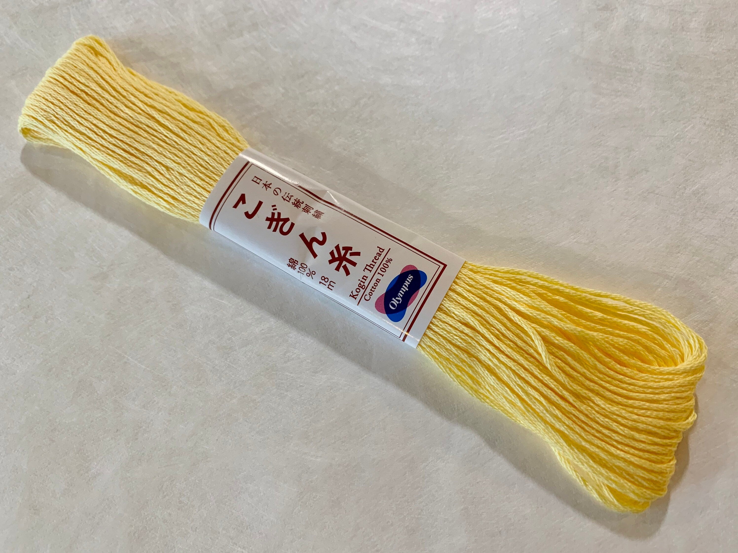 Olympus - Cotton Kogin Thread 18m Skein - #521 Pale Yellow