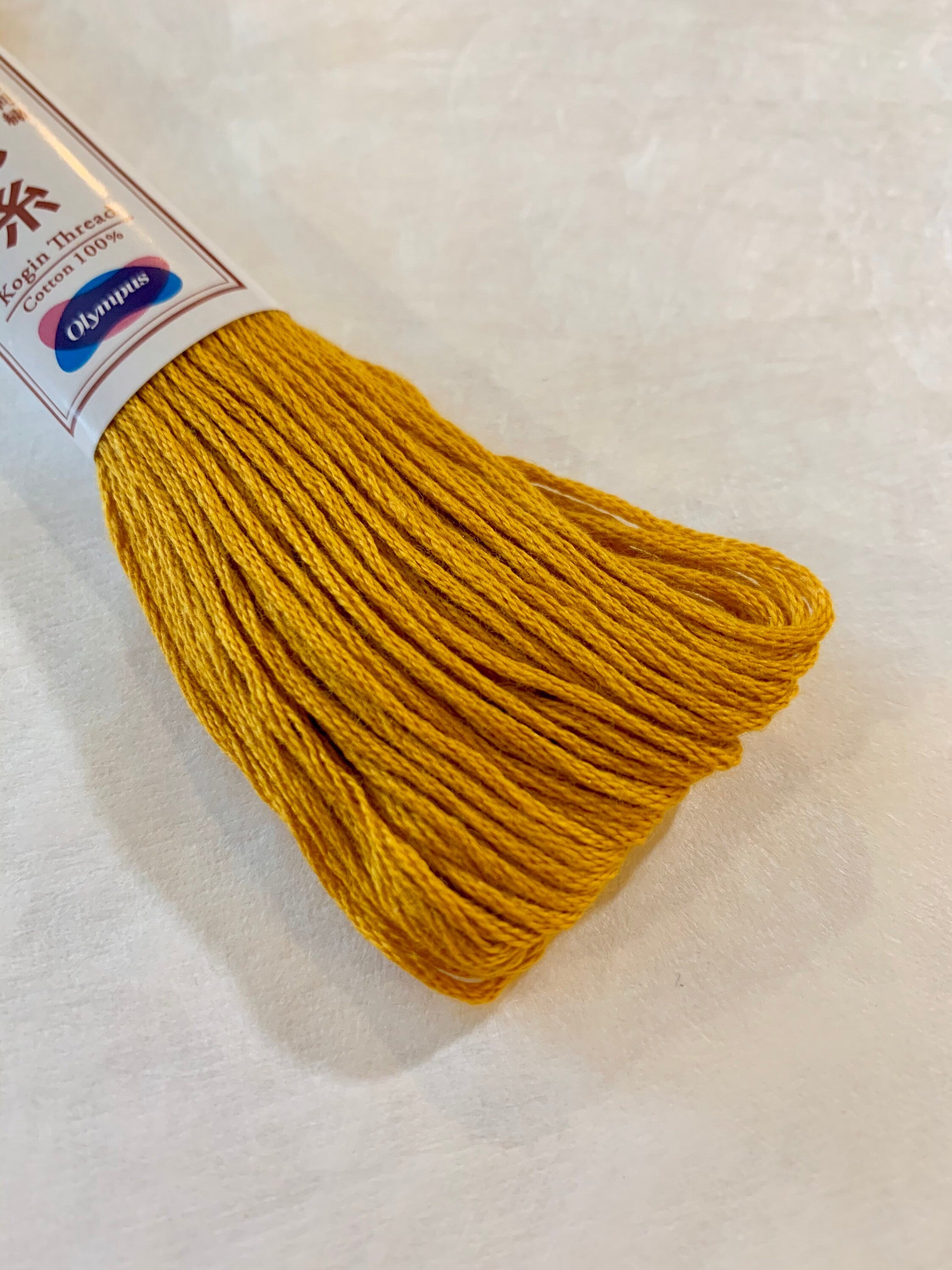 Olympus - Cotton Kogin Thread 18m Skein - #512 Mustard Yellow