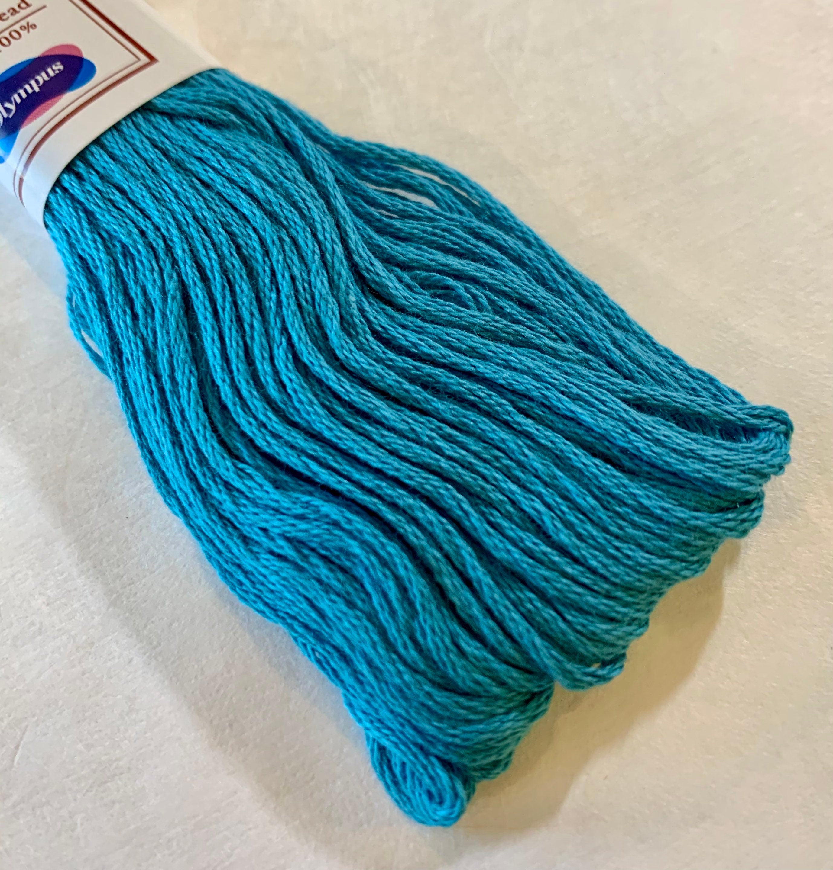 Olympus - Cotton Kogin Thread 18m Skein - #392 Peacock Blue