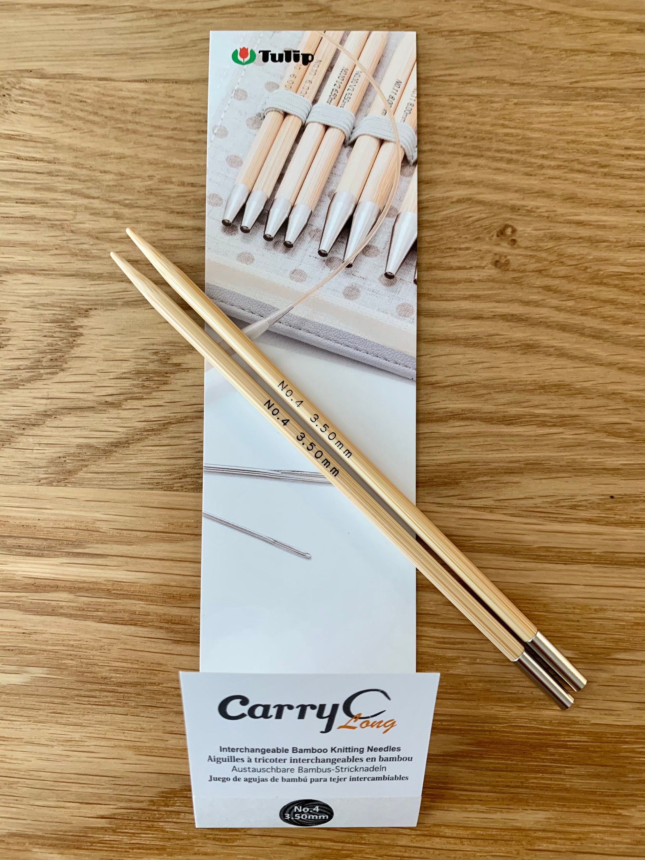 Tulip - CarryC Long Interchangeable Bamboo Knitting Needles - Various Sizes