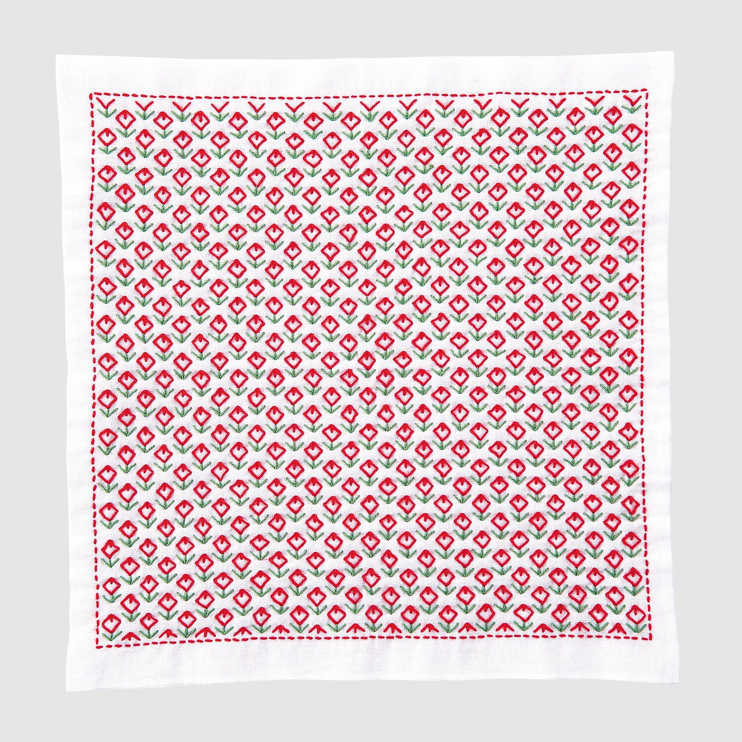 Olympus - Flower Field Sashiko Sampler Kit - Red / Green / White