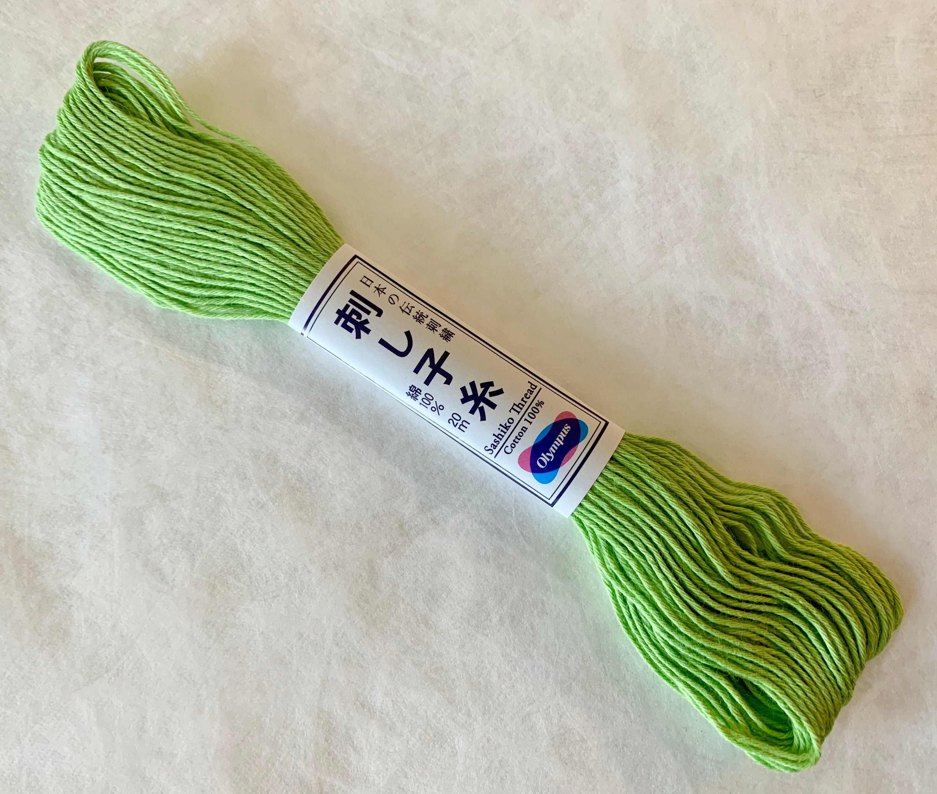 Olympus - Cotton Sashiko Thread 20m Skein - Color #6 Spring Green