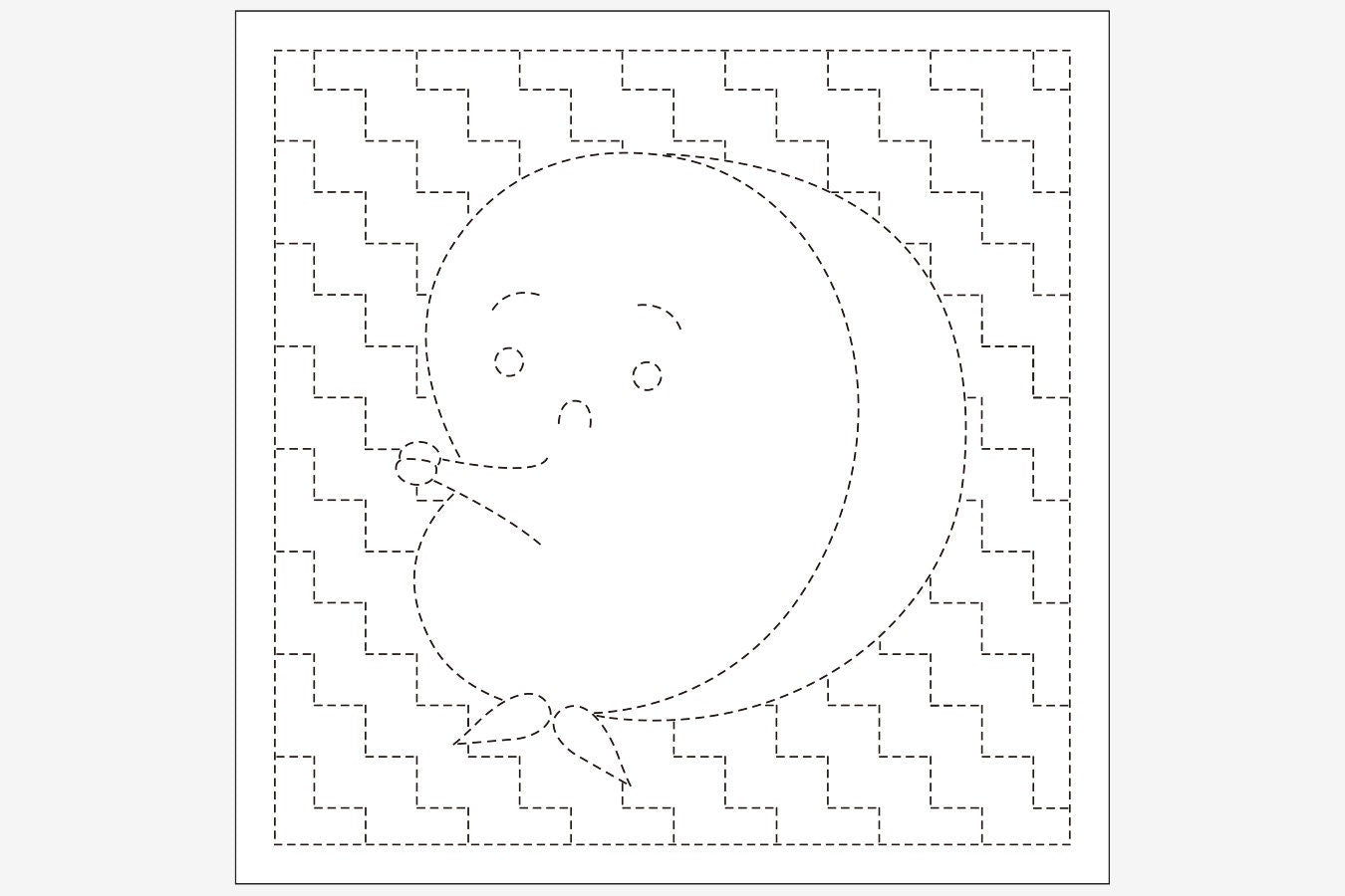 Daruma - Hyottoko Cotton Sashiko Fukin Sampler Cloth - Blue or White