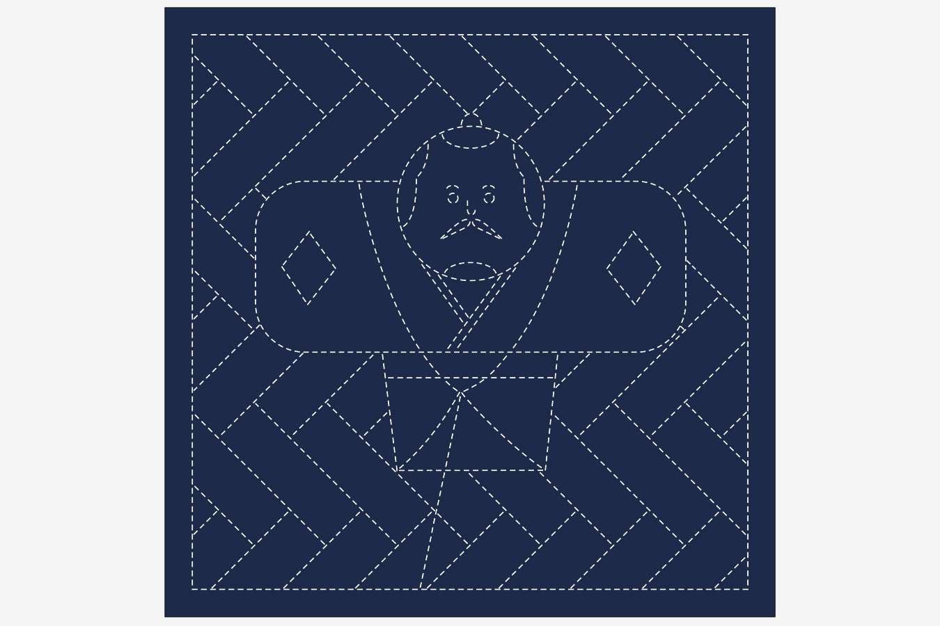 Daruma - Tako-Age Clothe Cotton Sashiko Fukin Sampler Cloth - Blue or White