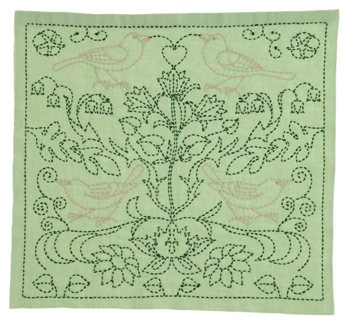 Tulip - World England "Little Birds in a Garden" Sashiko Sampler Kit