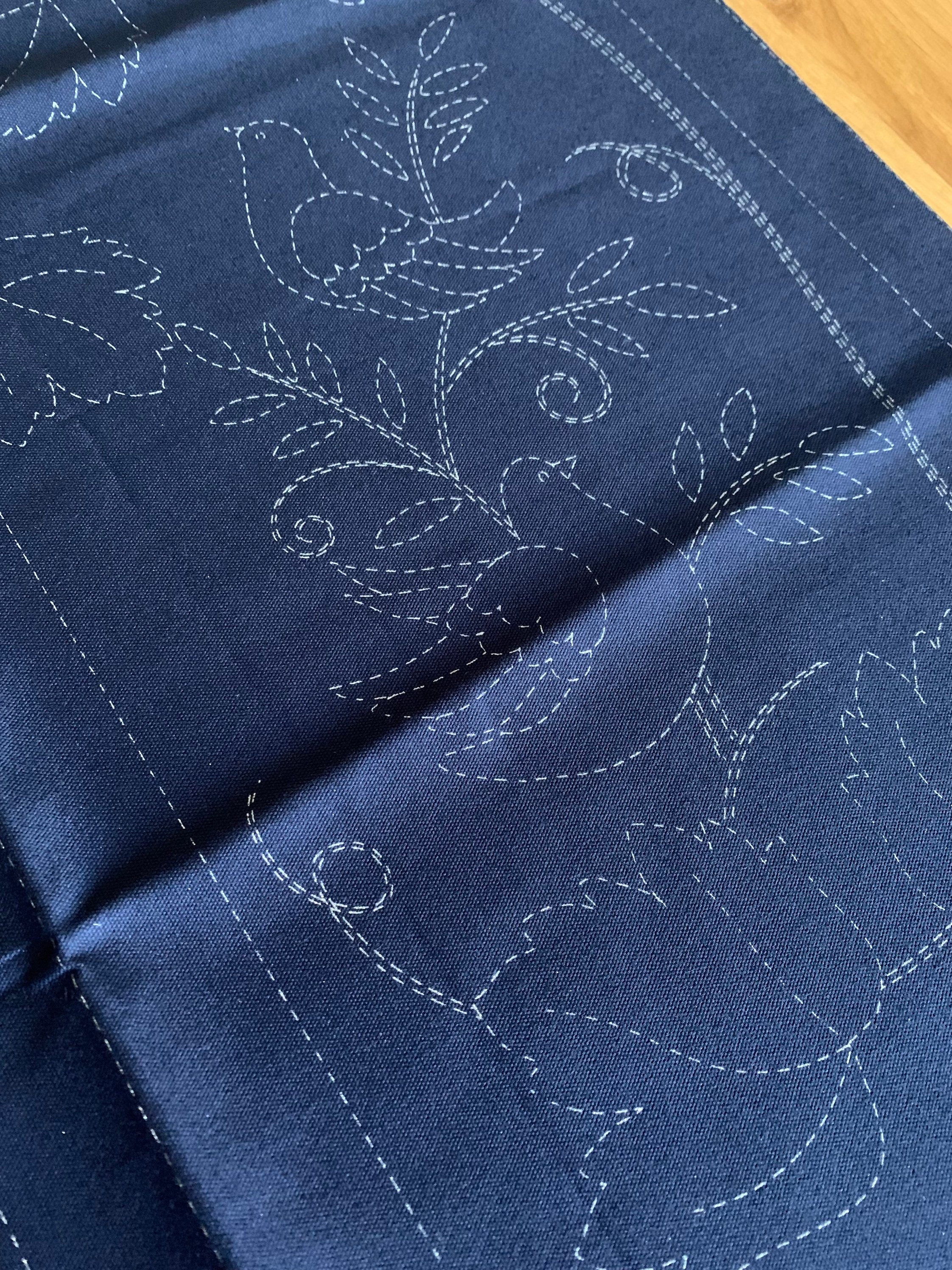 Orimono Imports - Garden Sampler Sashiko Washout Fabric Panel