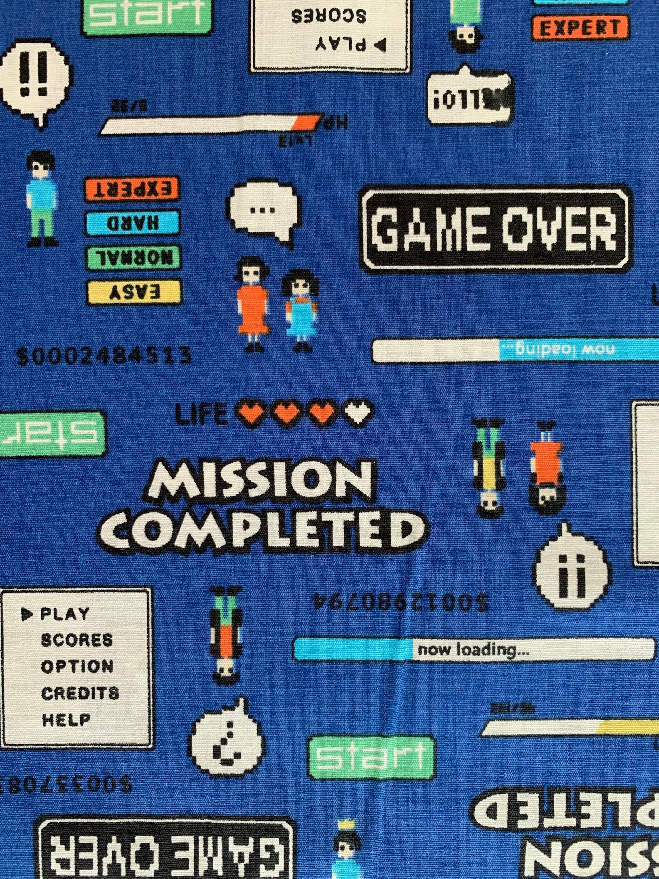 Sevenberry - SALE Game Over Cotton Fabric - Blue