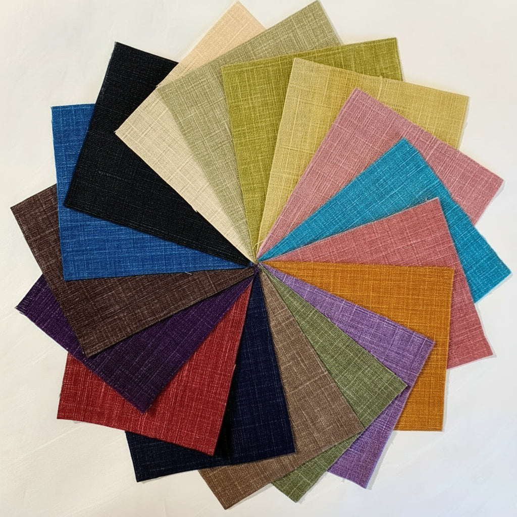 Swatches 18 Dobby Cotton Solid Color Sevenberry Japanese fabric