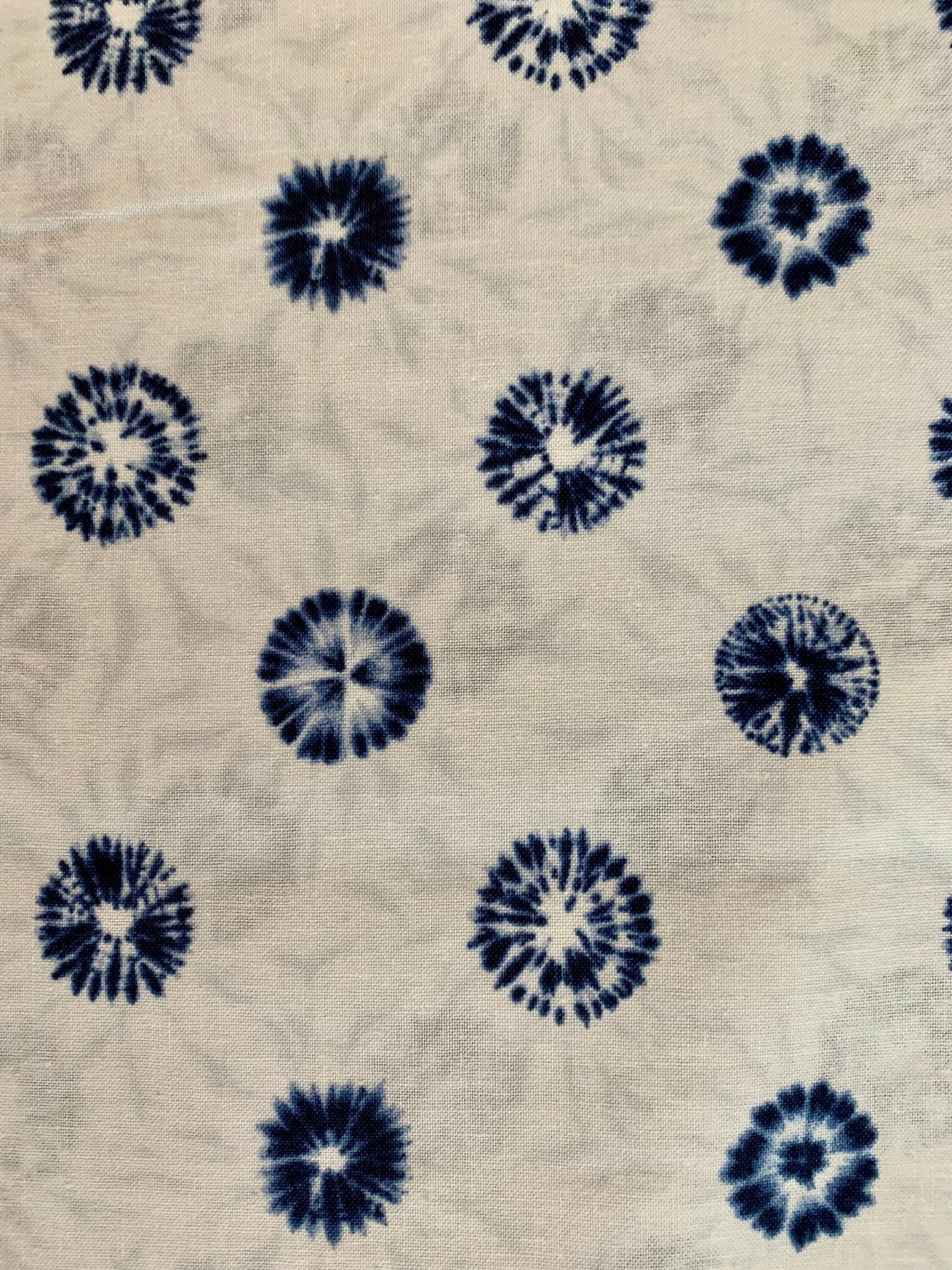 Printed Shibori style collection Sevenberry cotton fabric 850257-5-3 white