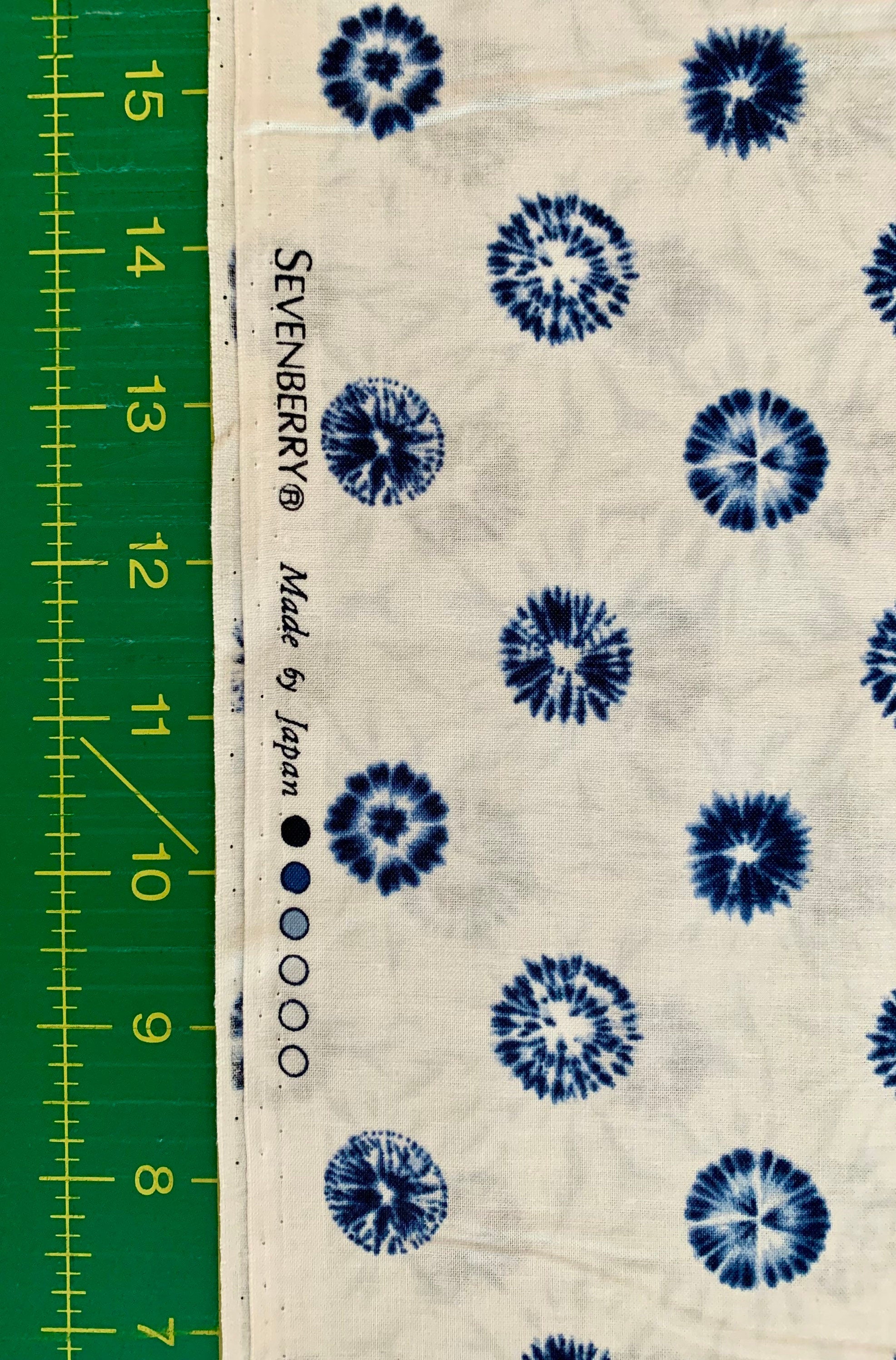 Printed Shibori style collection Sevenberry cotton fabric 850257-5-3 white