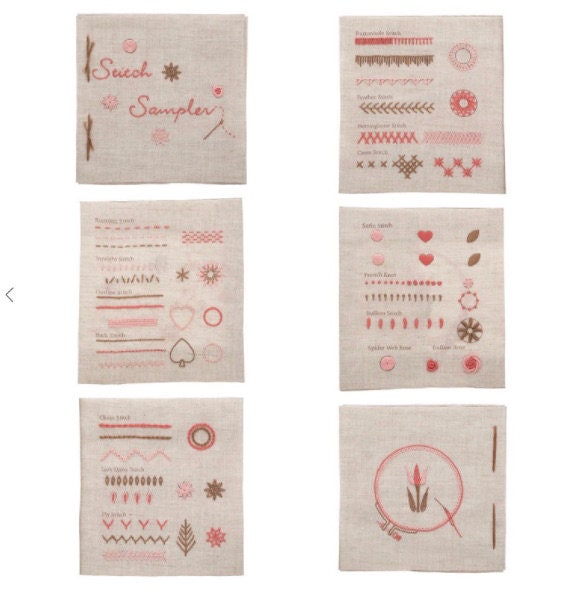 Tulip - Embroidery Sampler Book 15 Basic Stitches Pink