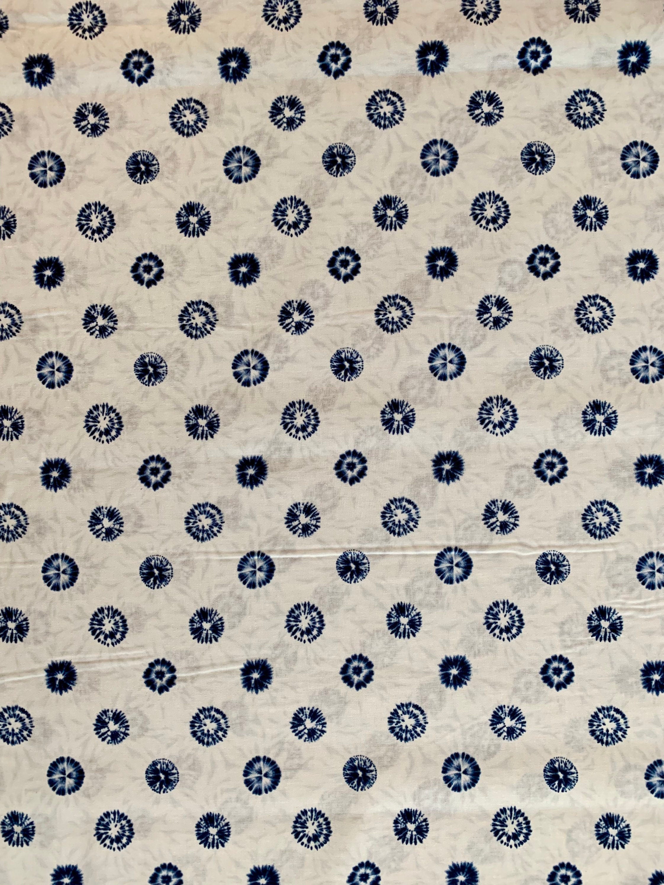 Printed Shibori style collection Sevenberry cotton fabric 850257-5-3 white