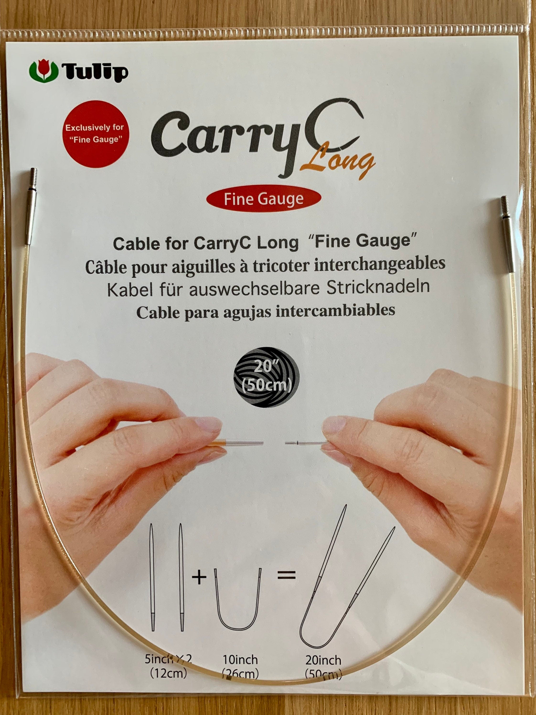 Tulip - Cables for CarryC Long Fine Gauge Knitting Needles - Various Sizes