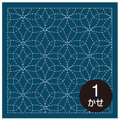 Olympus #212 Hana-zashi Japanese sashiko sampler cotton cloth Navy Blue