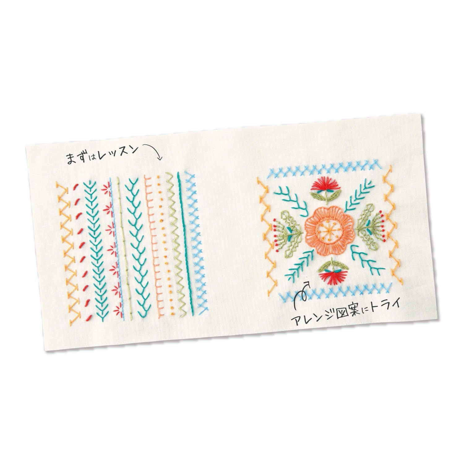 Olympus - Garden Party Level 2 Embroidery Sampler Kit - Undyed/White