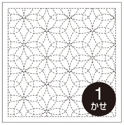 Olympus - Hana Zashi (Flowers) Cotton Sashiko Sampler Cloth - White