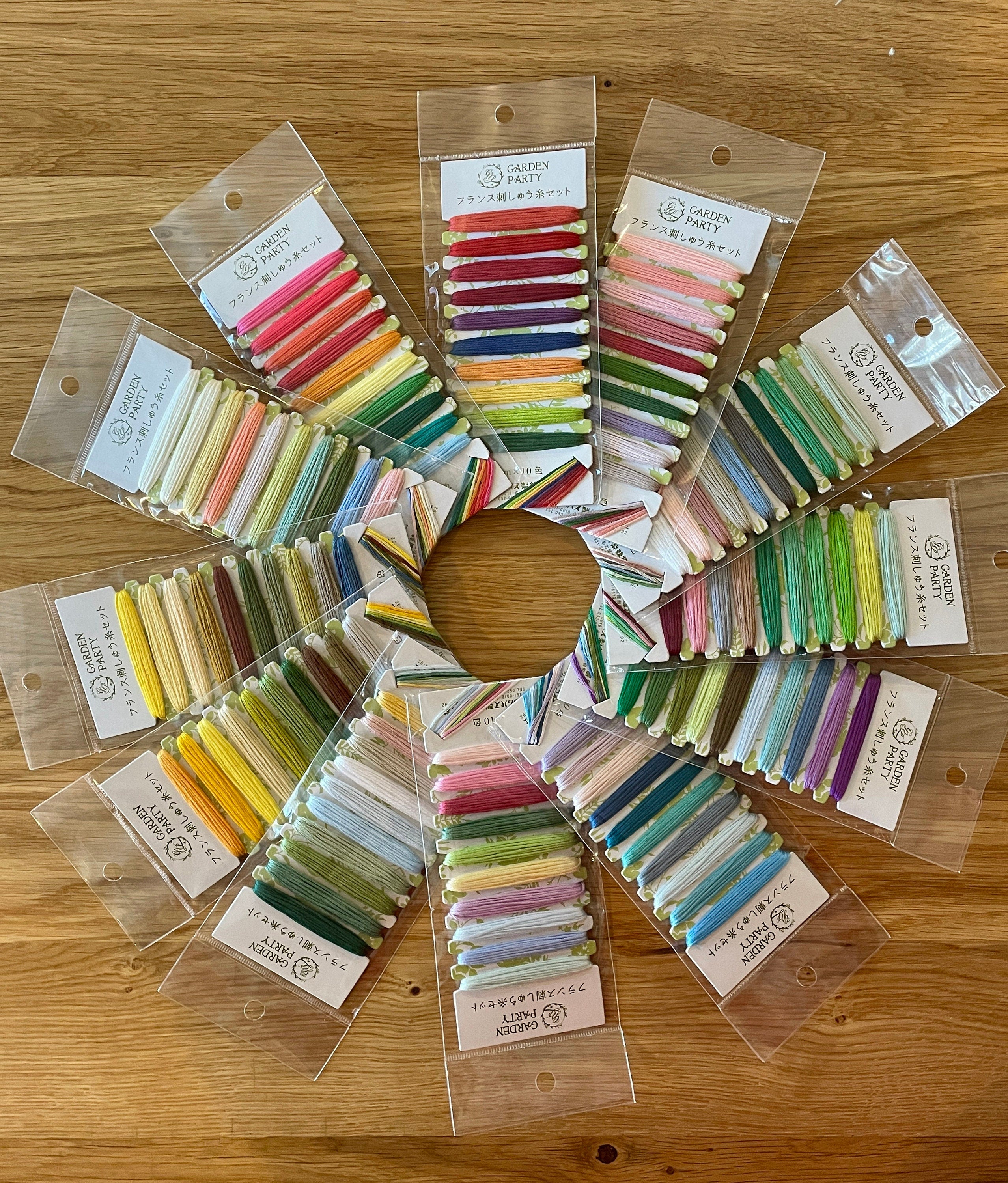Olympus Garden Party Card 17 - Relax - Japanese embroidery floss 10 color assortment