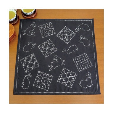 Olympus - Bunny Rabbits Sashiko Sampler Kit - Navy