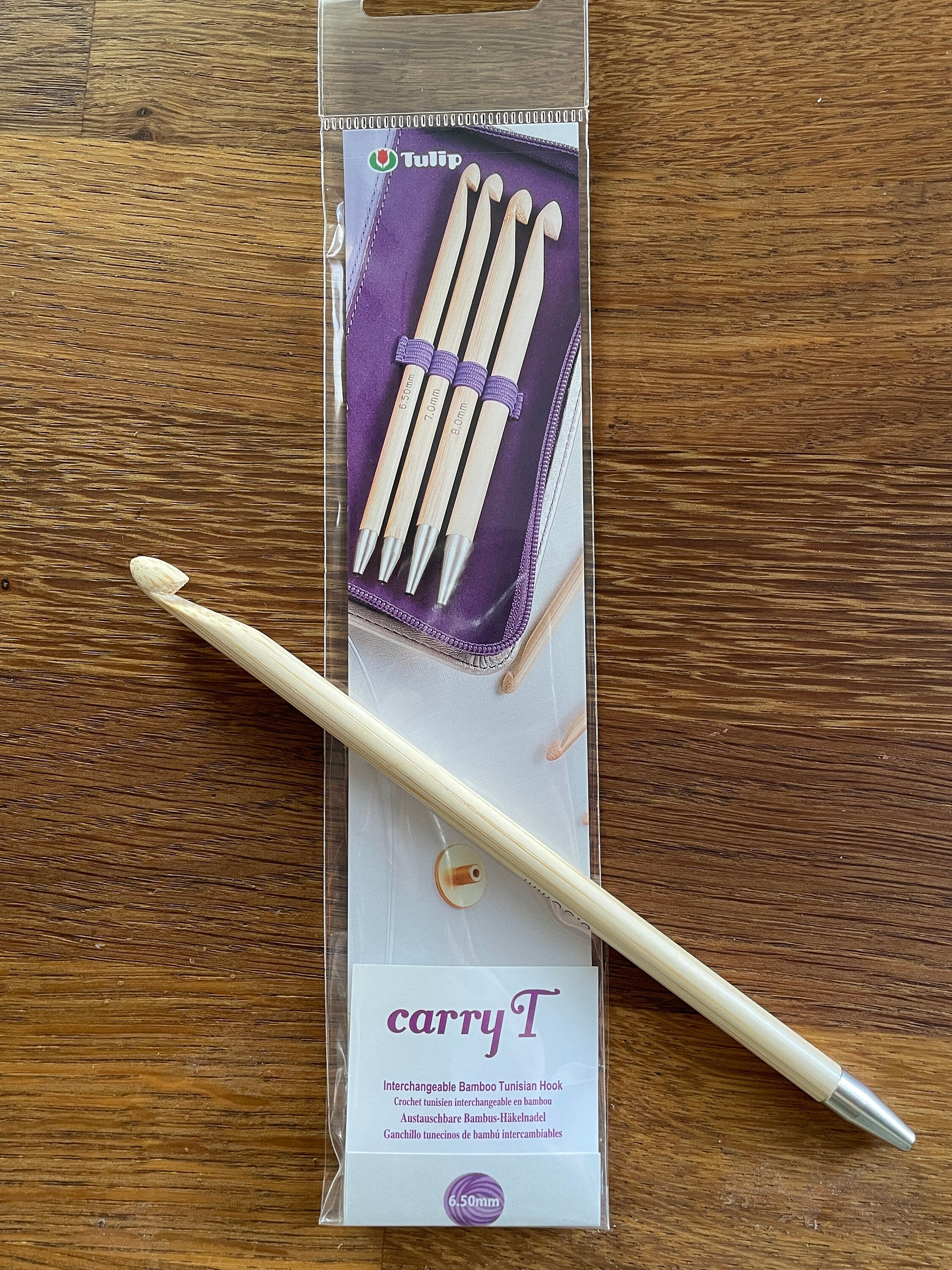 Tulip - CarryT Interchangeable Bamboo Tunisian Hook - Various Sizes