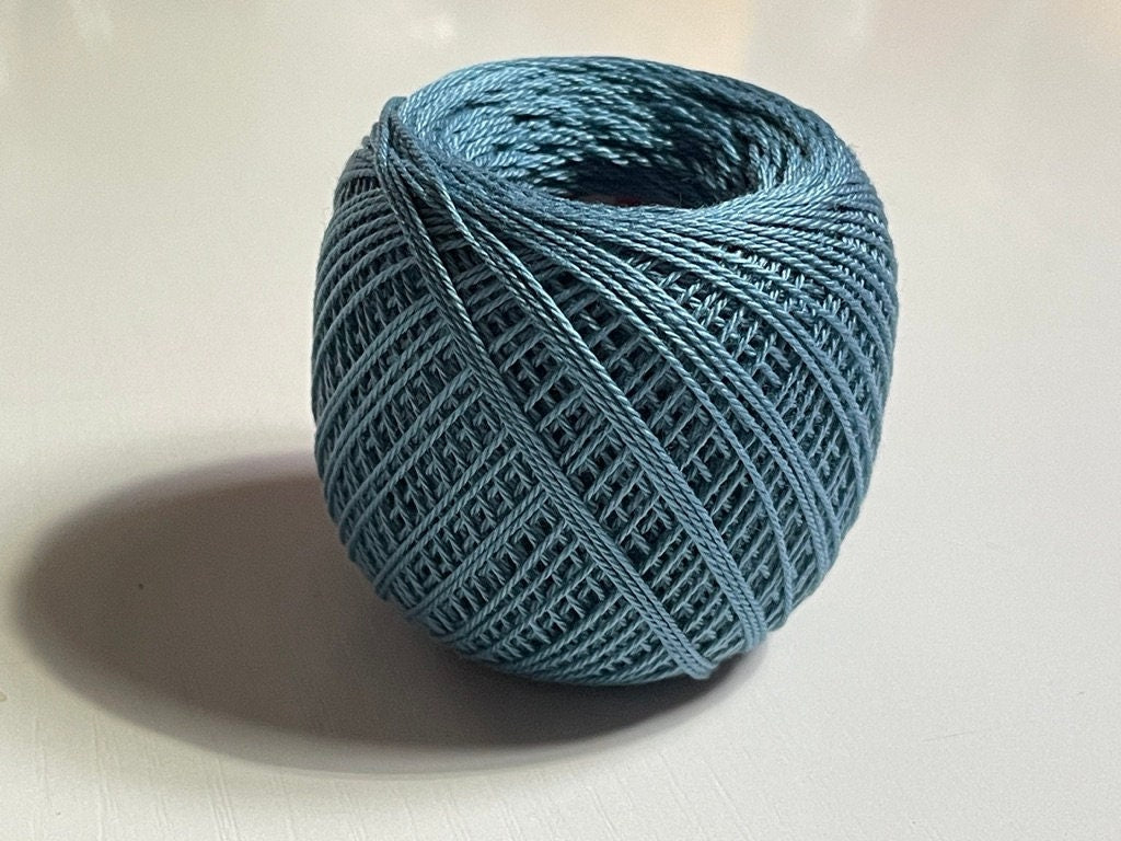 Olympus - Thin Cotton Sashiko Thread 80m Ball - Dusty Blue