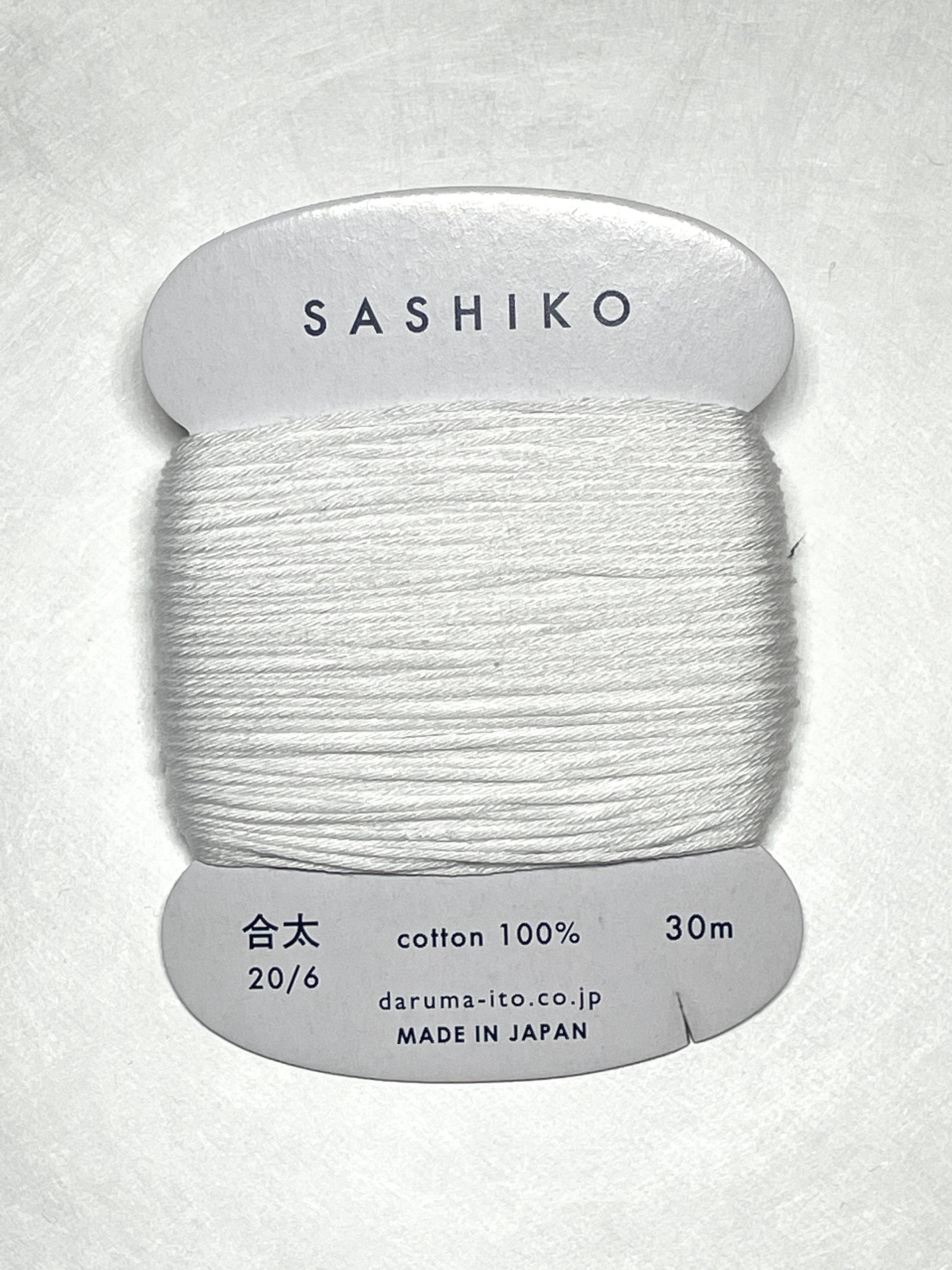 Daruma - Japanese Cotton Sashiko Thread Skein - #201 White