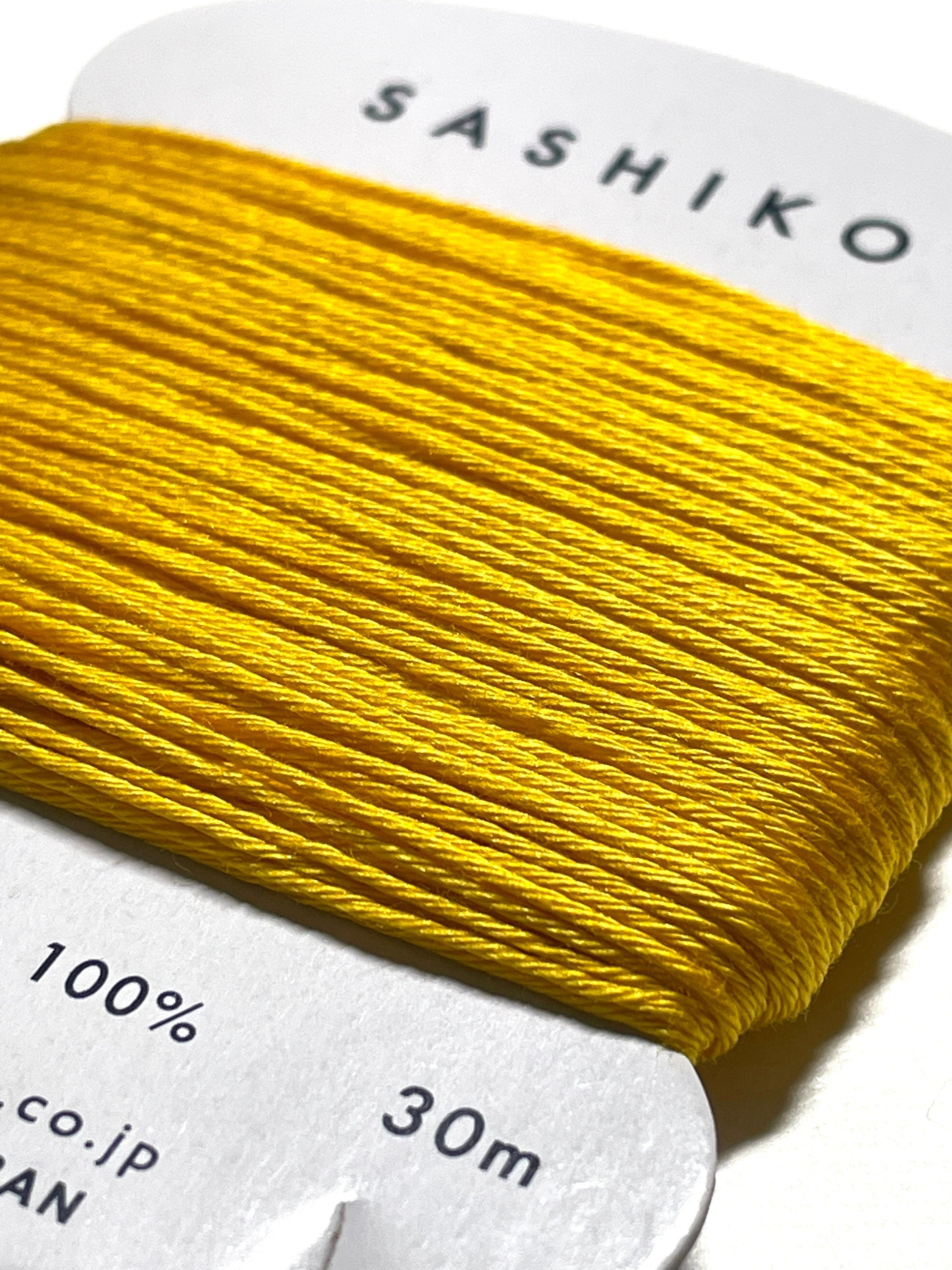 Daruma #204 SUNFLOWER Yellow Japanese Cotton SASHIKO thread 30 meter skein 20/6