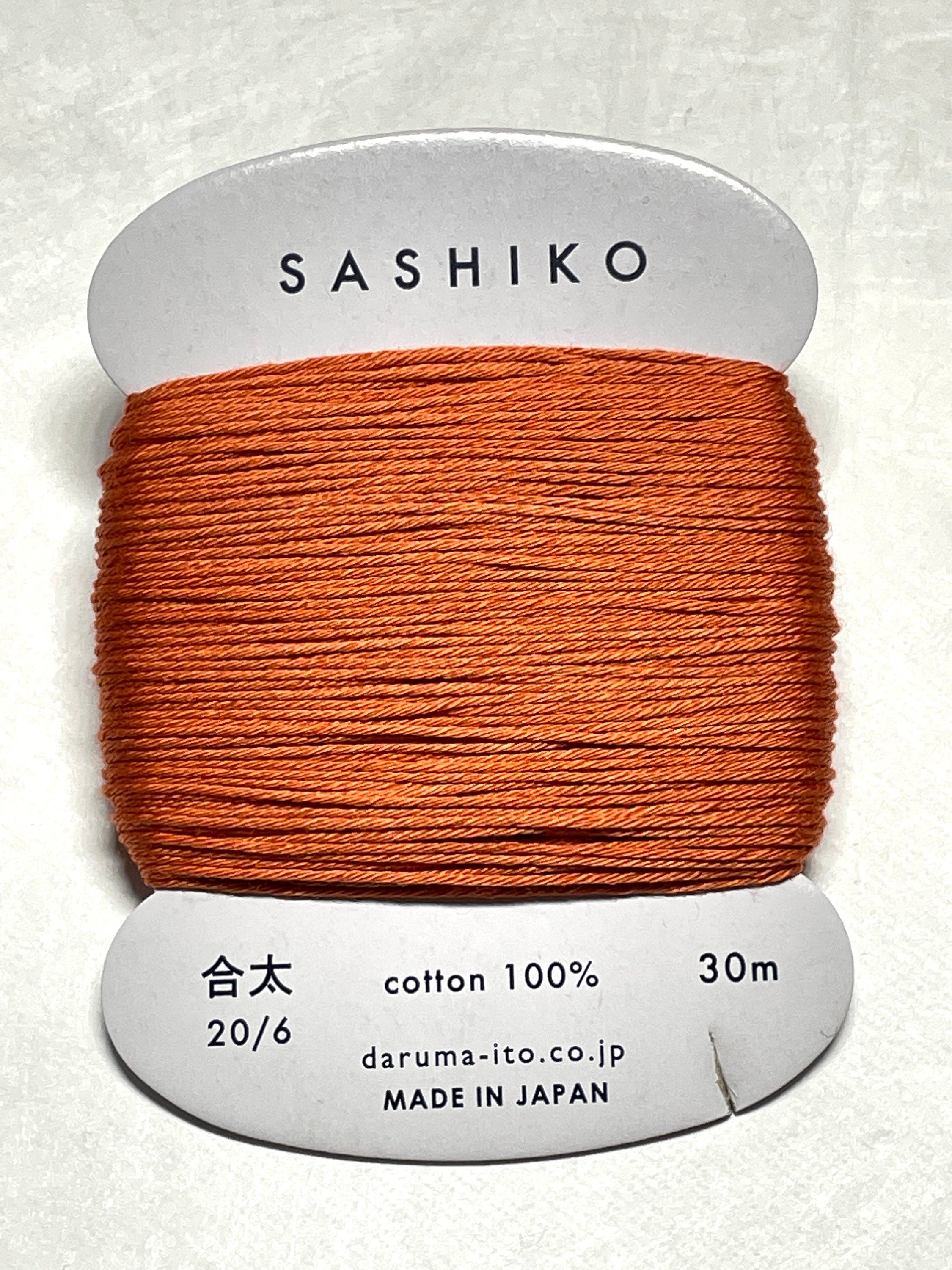 Daruma #214 CARROT Japanese Cotton SASHIKO thread 30 meter card 20/6 キャロット orange