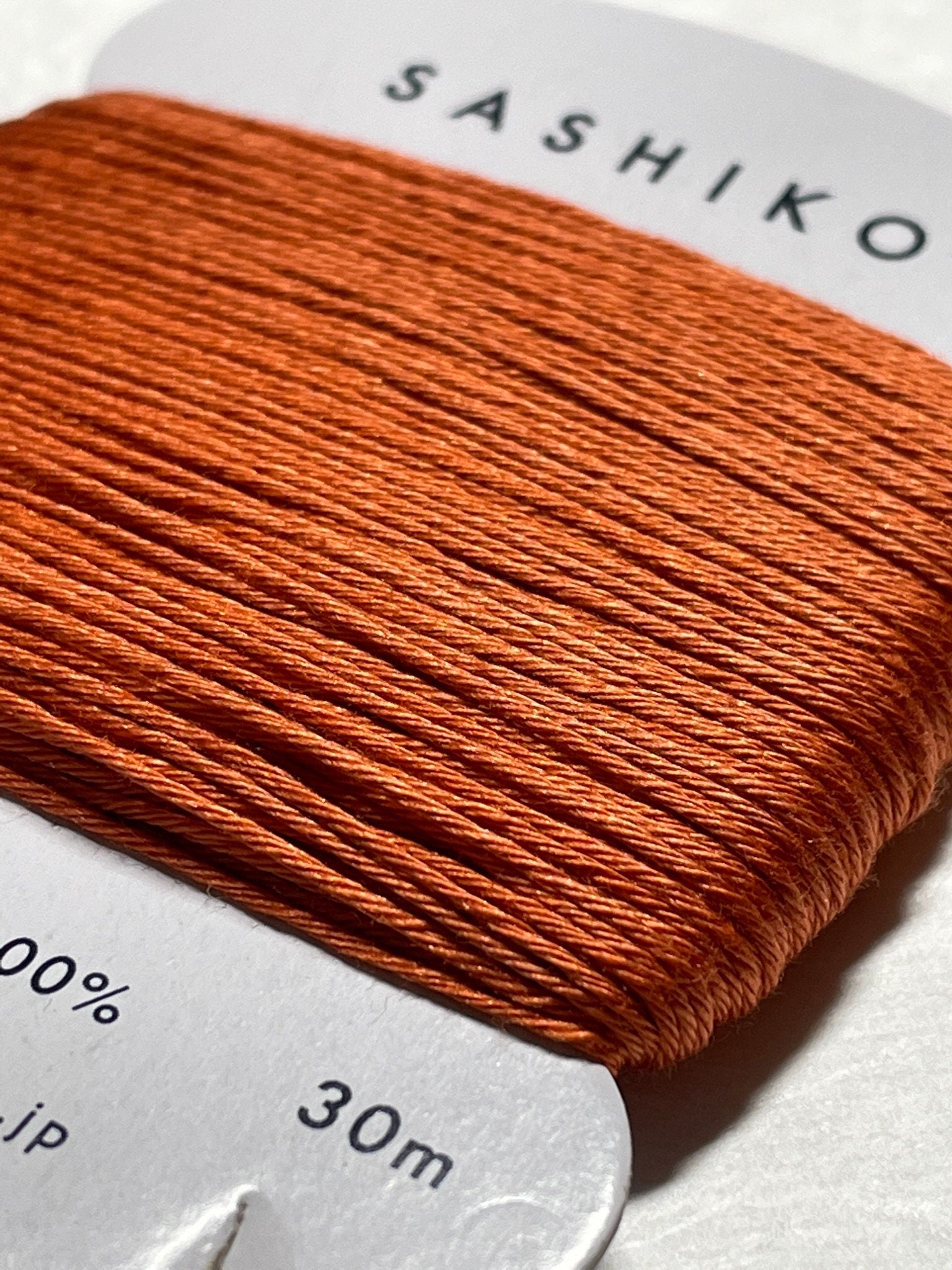 Daruma #214 CARROT Japanese Cotton SASHIKO thread 30 meter card 20/6 キャロット orange
