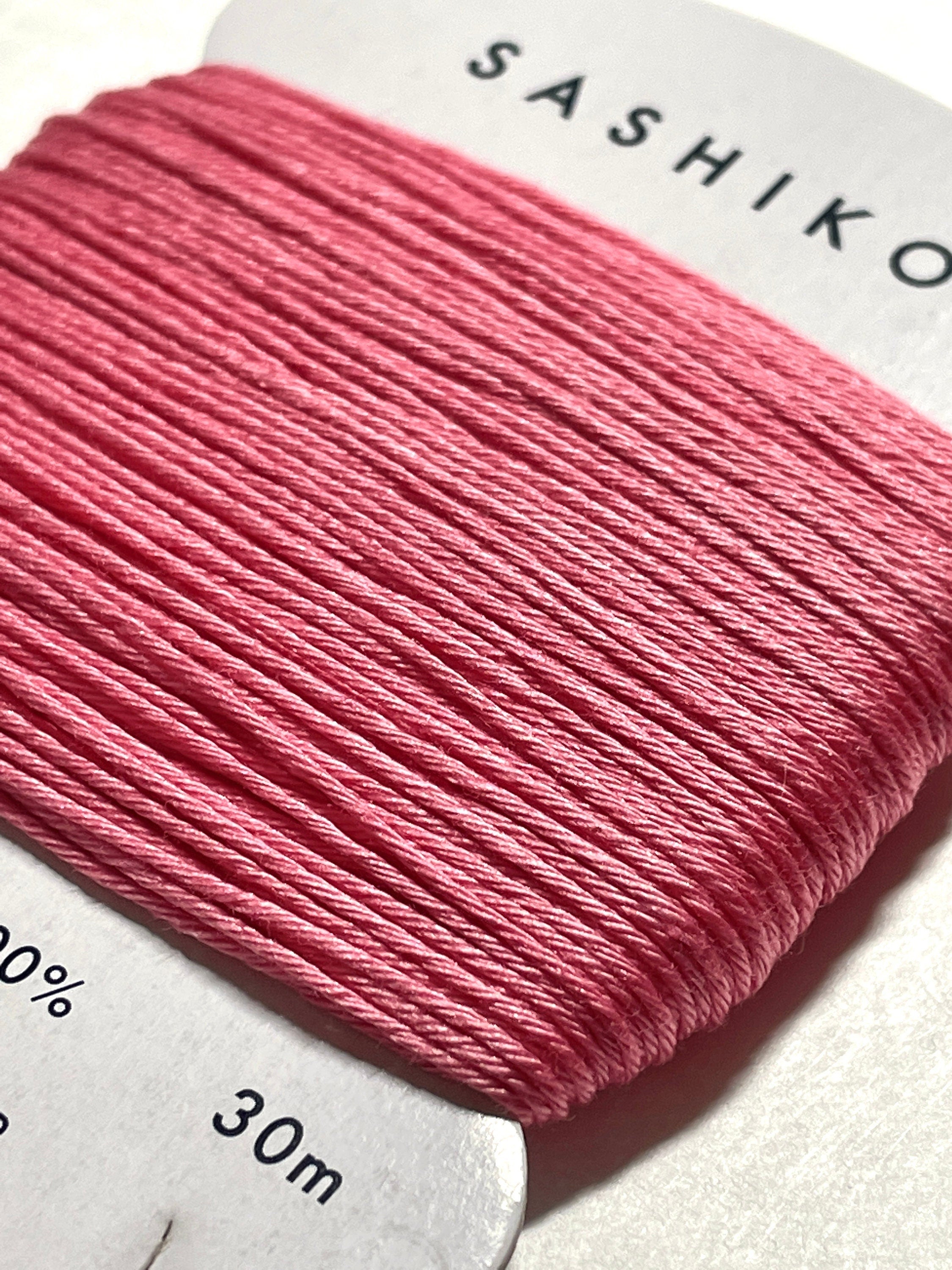 Daruma #222 APRICOT Japanese Cotton SASHIKO thread 30 meter card 20/6 梅 pink