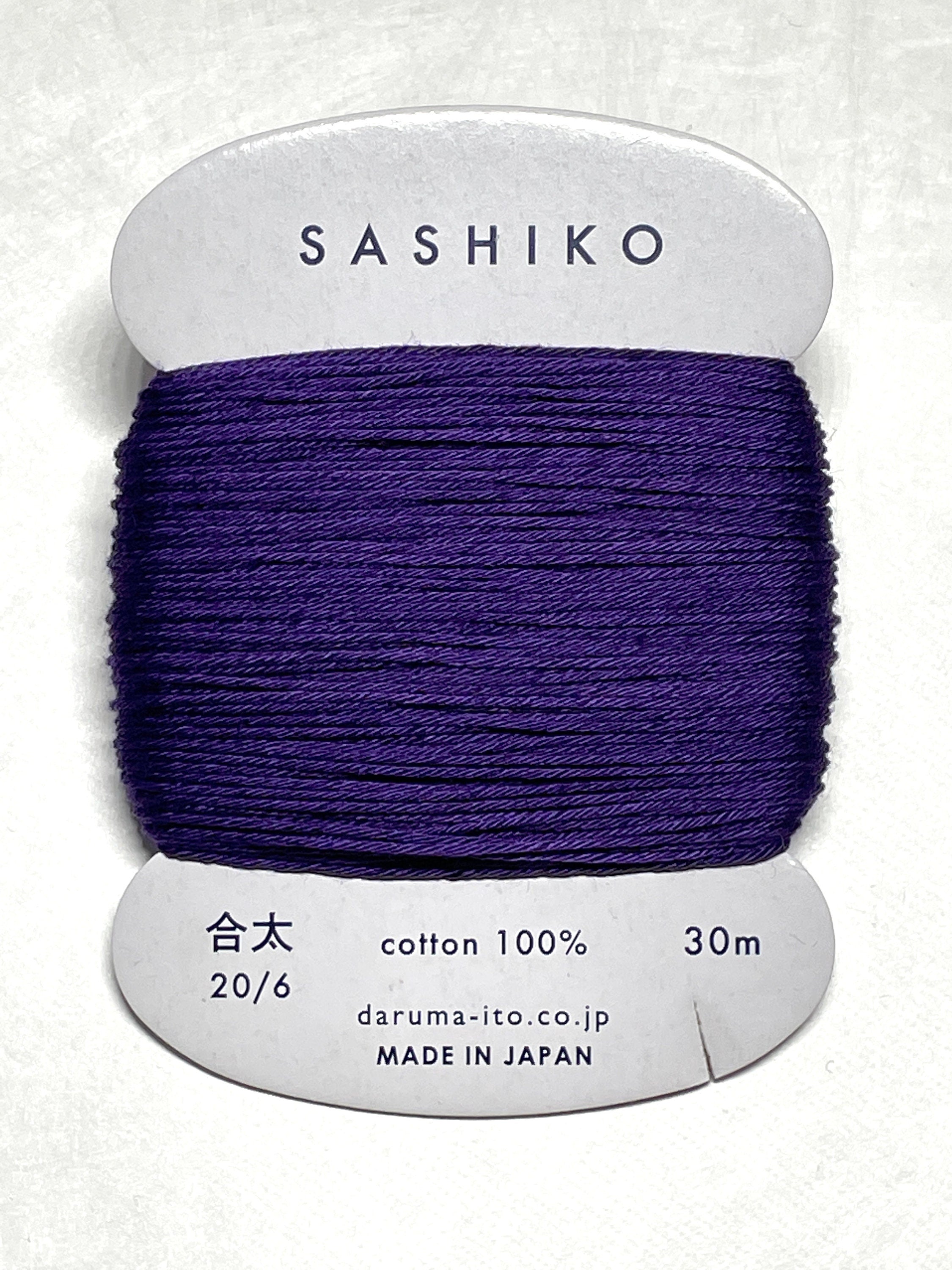 Daruma #223 GRAPE Japanese Cotton SASHIKO thread 30 meter card 20/6 ぶどう grape purple