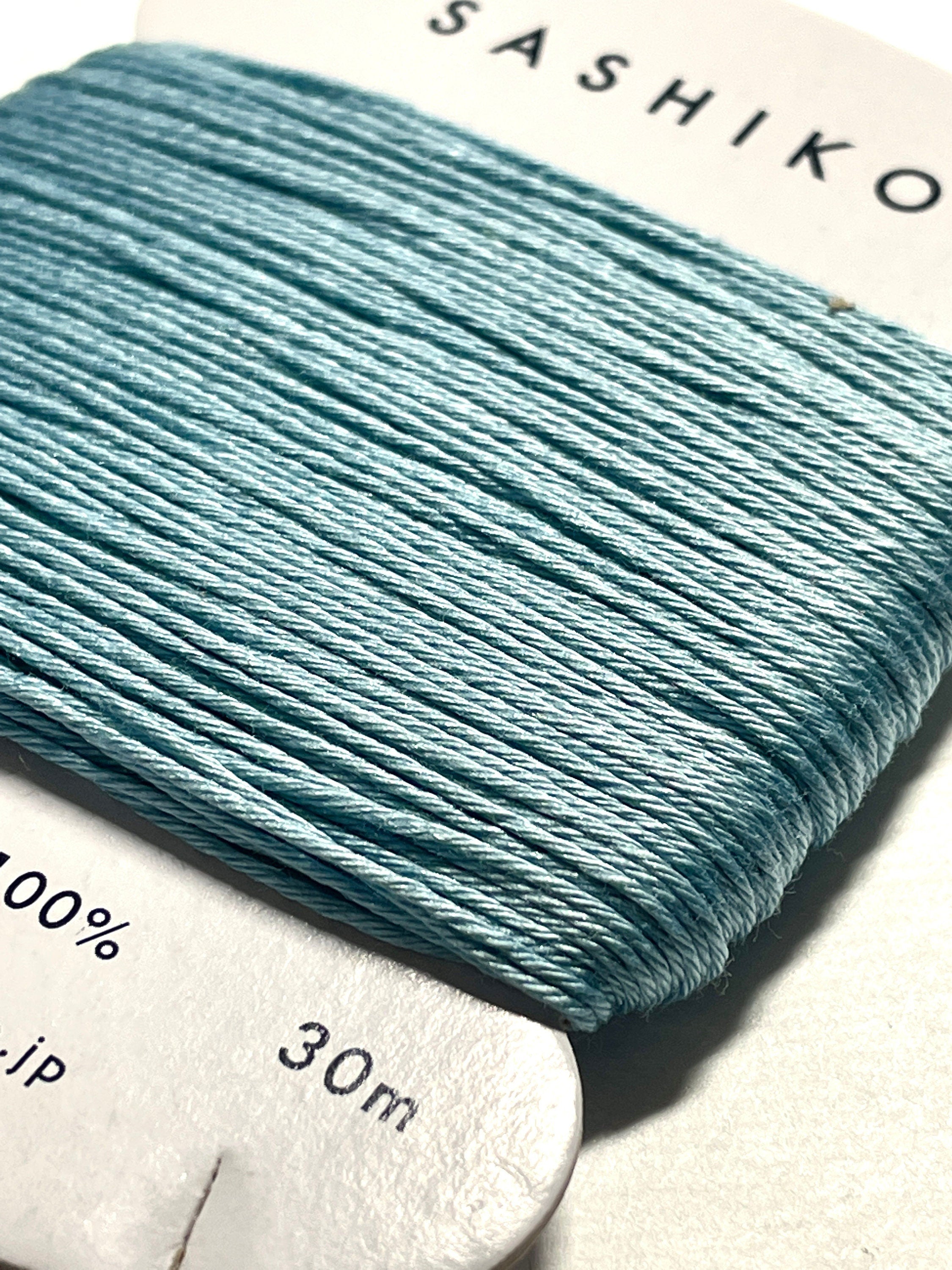 Daruma #226 WATER BLUE Japanese Cotton SASHIKO thread 30 meter card 20/6 水色 water color blue