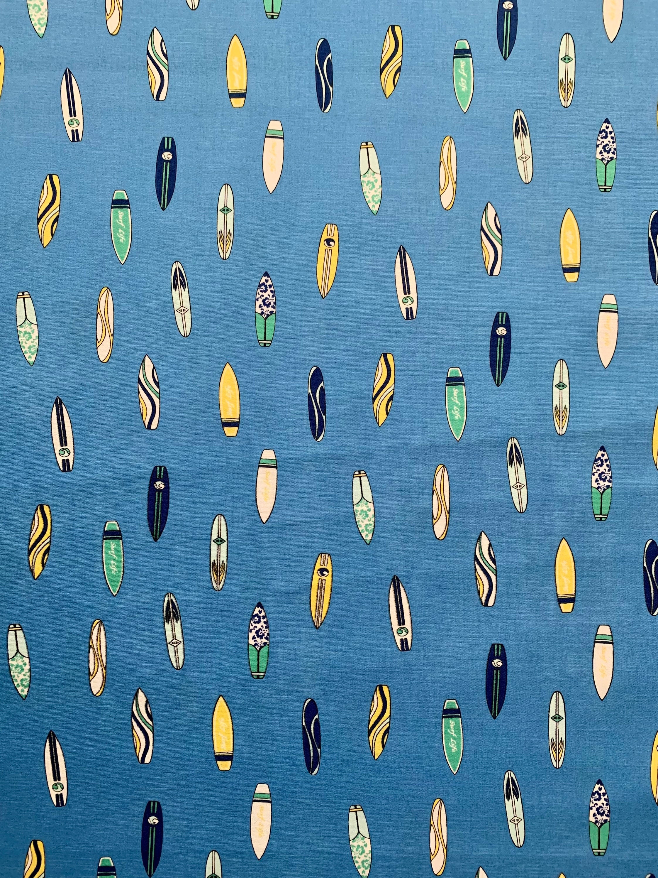 Tiny Surfboards Sevenberry Japanese cotton fabric 850299-1-3 blue