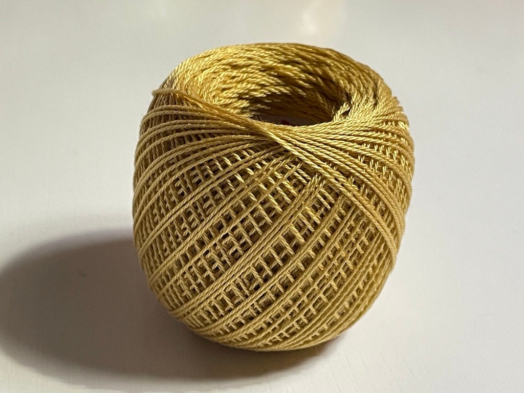 Olympus - Thin Cotton Sashiko Thread 80m Ball - Flaxen Yellow