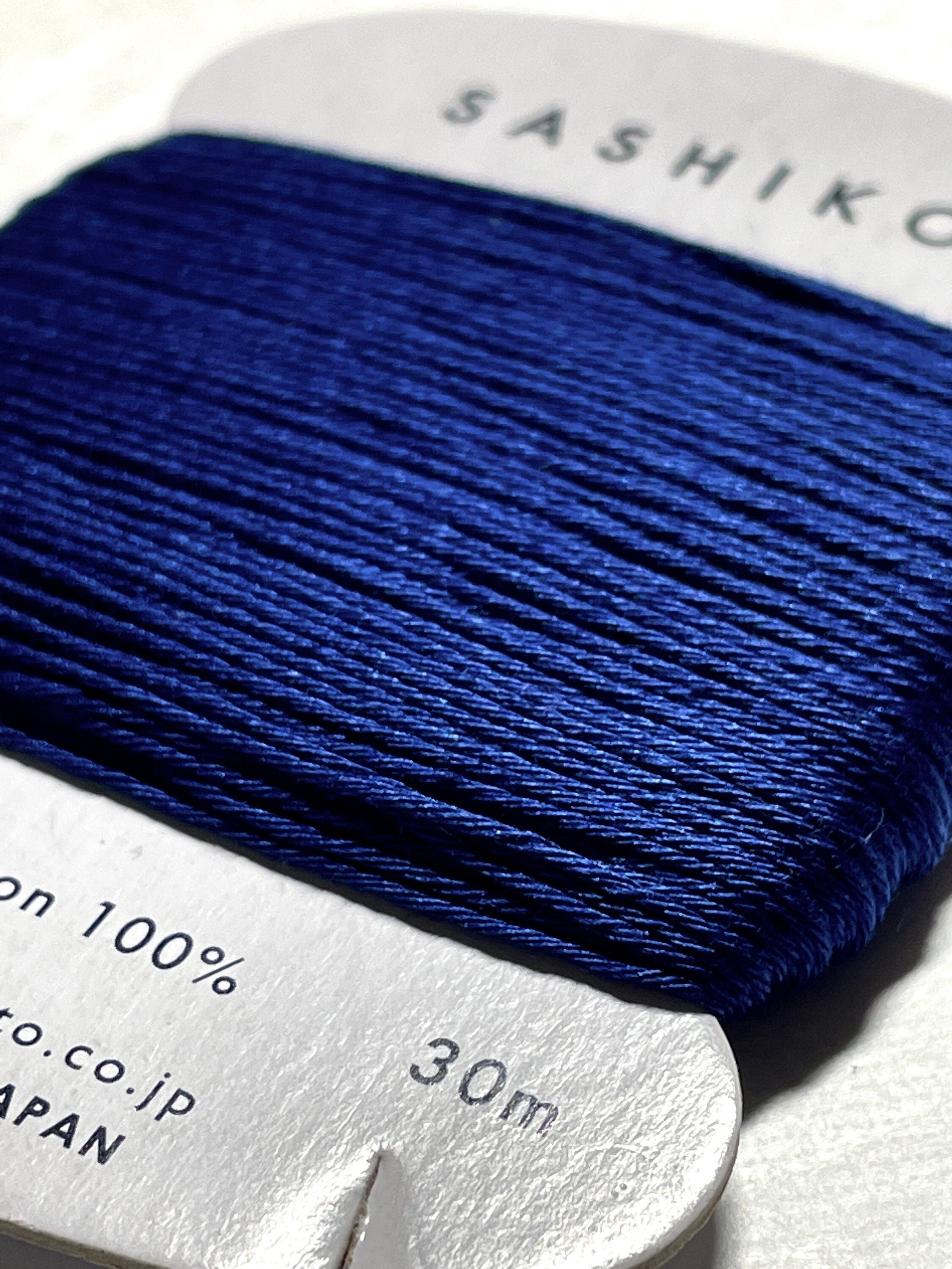 Daruma #215 NAVY BLUE Japanese Cotton SASHIKO thread 30 meter skein 20/6