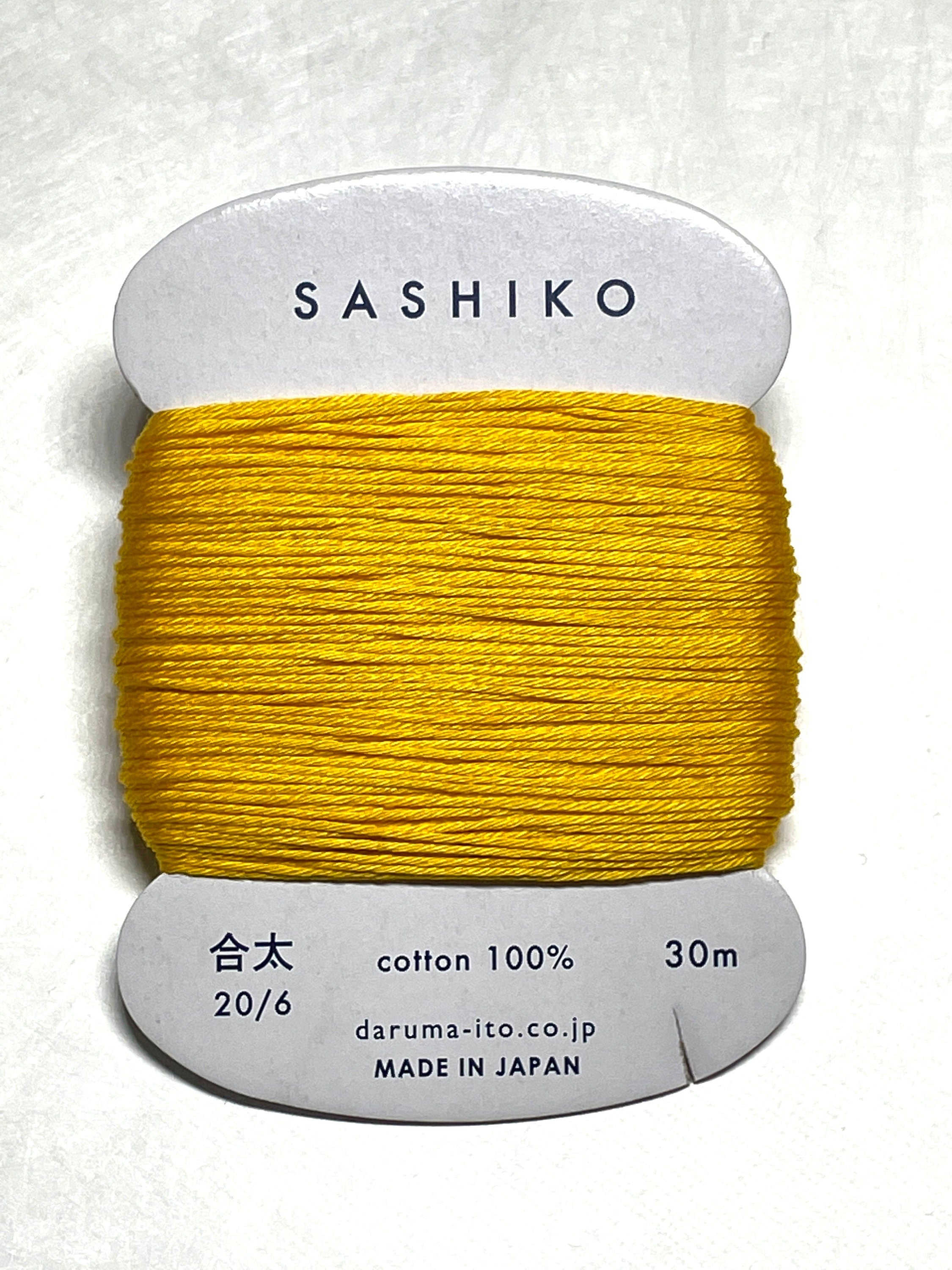 Daruma #204 SUNFLOWER Yellow Japanese Cotton SASHIKO thread 30 meter skein 20/6