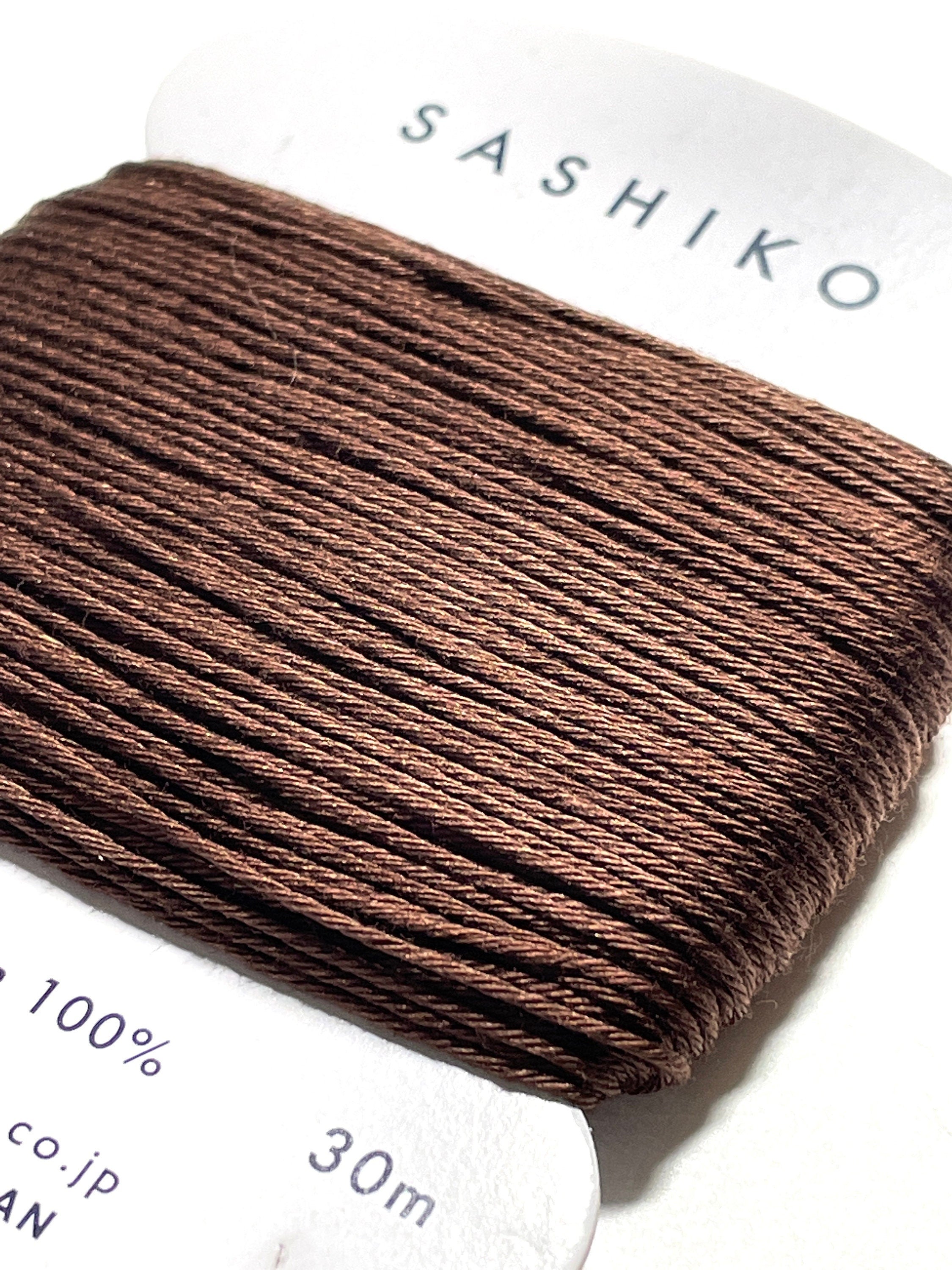 Daruma #218 DARK BROWN Japanese Cotton SASHIKO thread 30 meter card 20/6 こげ茶 dark brown