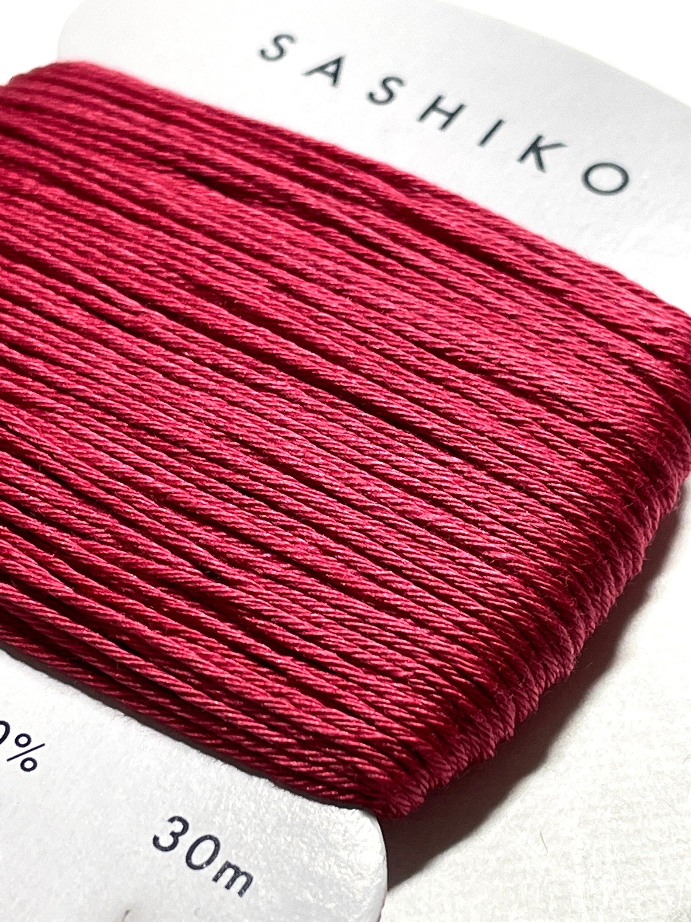 Daruma #221 MADDER RED Japanese Cotton SASHIKO thread 30 meter card 20/6 茜 red