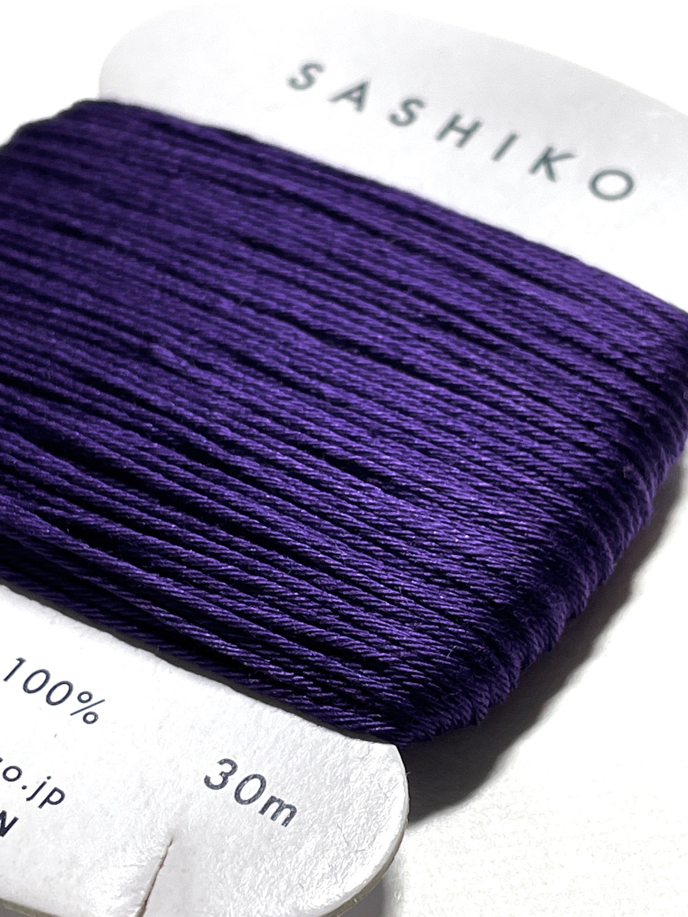 Daruma #223 GRAPE Japanese Cotton SASHIKO thread 30 meter card 20/6 ぶどう grape purple