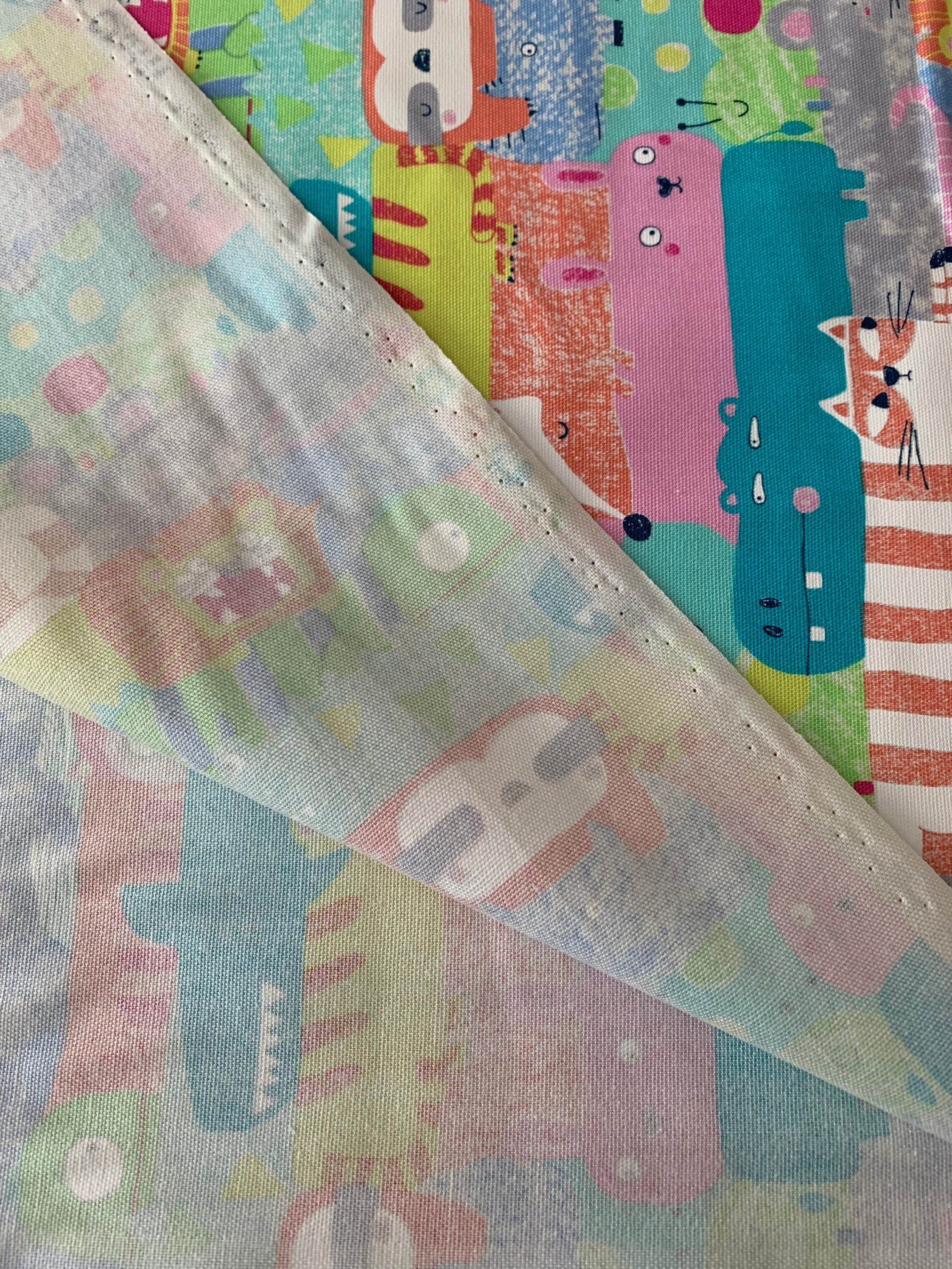 Senyo - SALE Happy Cloth Wild Animals Cotton Oxford - Pastel Rainbow