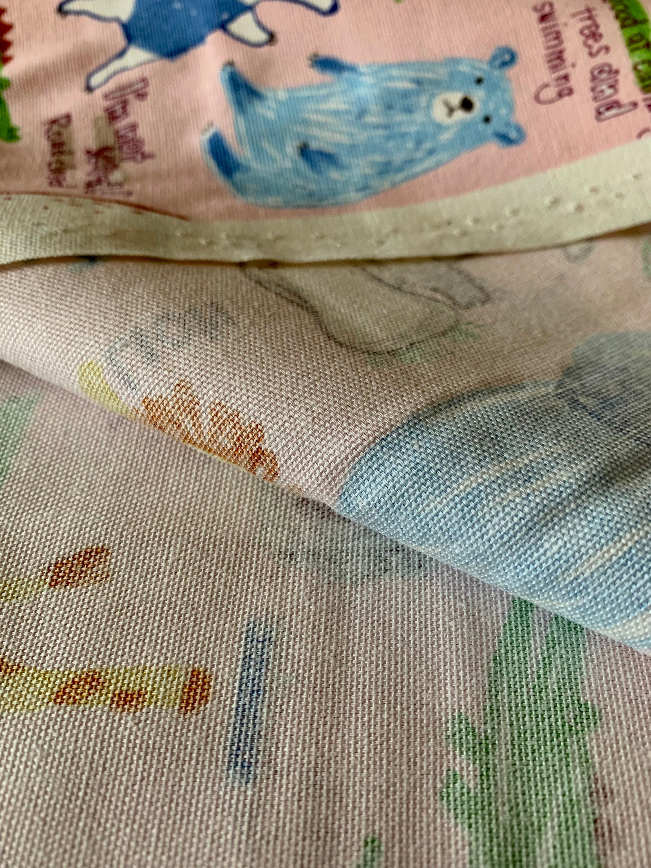 Senyo - SALE Happy Cloth Zoo Animals Cotton Oxford - Pink