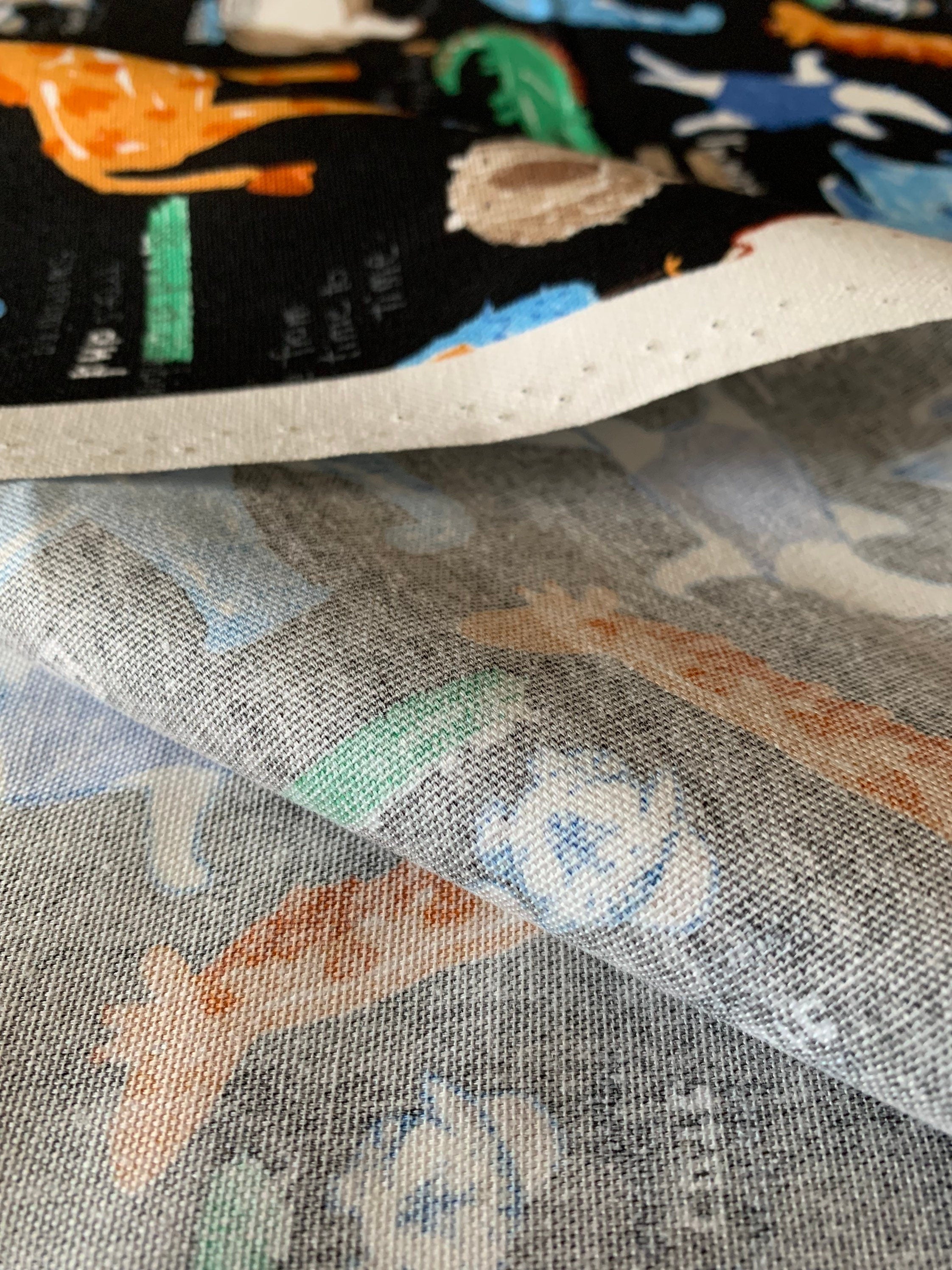 Senyo - SALE Happy Cloth Zoo Animals Cotton Oxford - Black - Half Yard