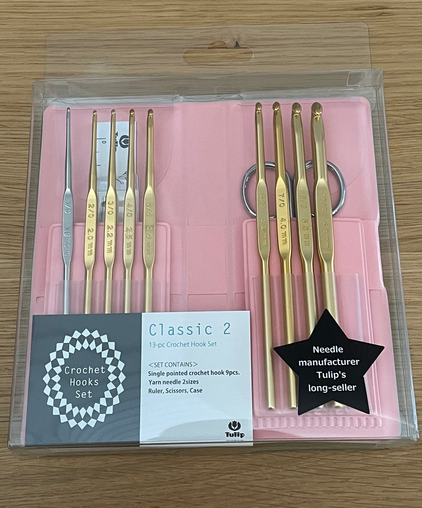 Tulip - Classic 13-pc Crochet Hooks Set - Teal/Pink