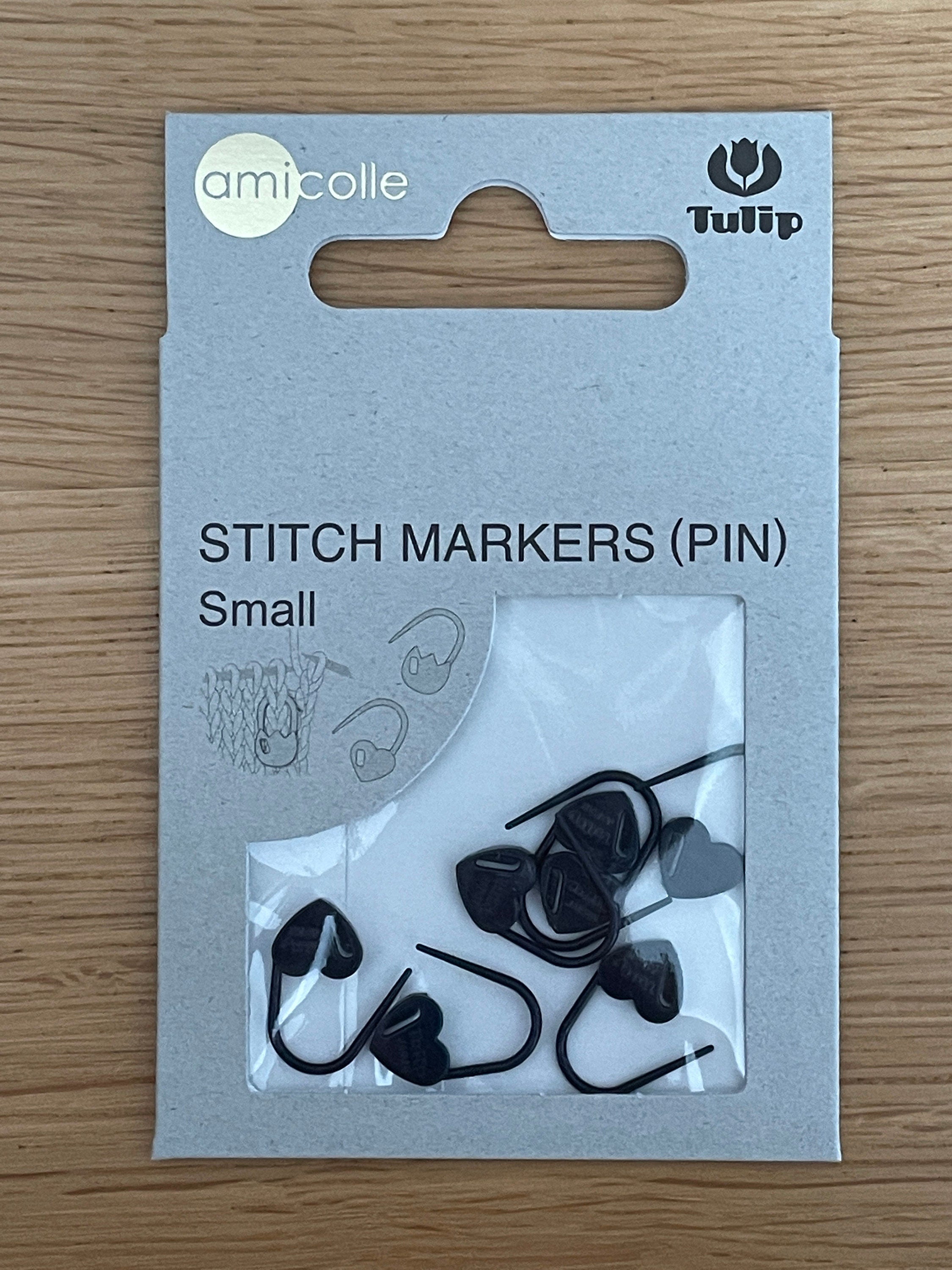 Tulip - Small "Heart" Stitch Marker Pin Amicolle Knitting Accessories - Navy Blue