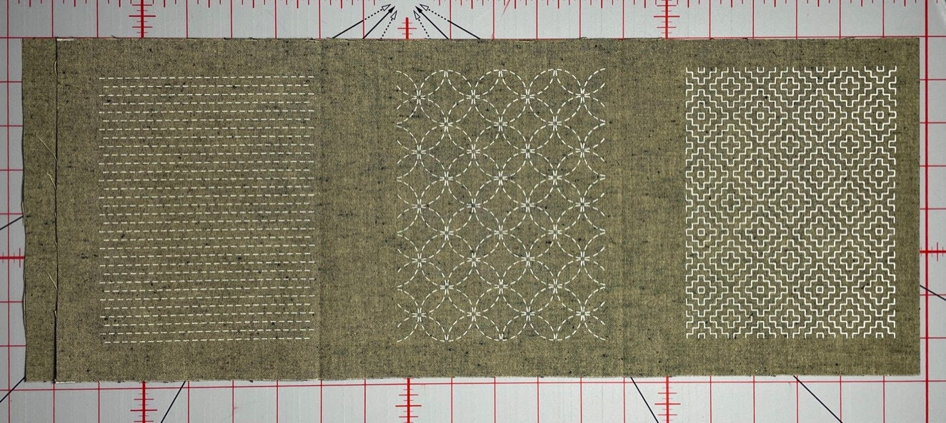Olympus - Fabric Patch Mending Collection Sashiko Cloth - Gray