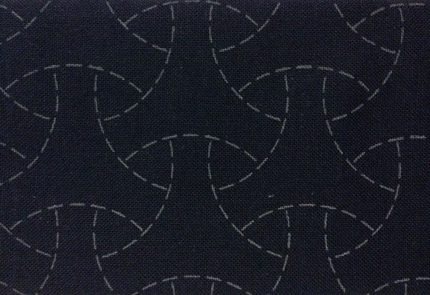 Olympus #2015 Maru Bishamon Japanese sashiko sampler cotton cloth Navy Blue