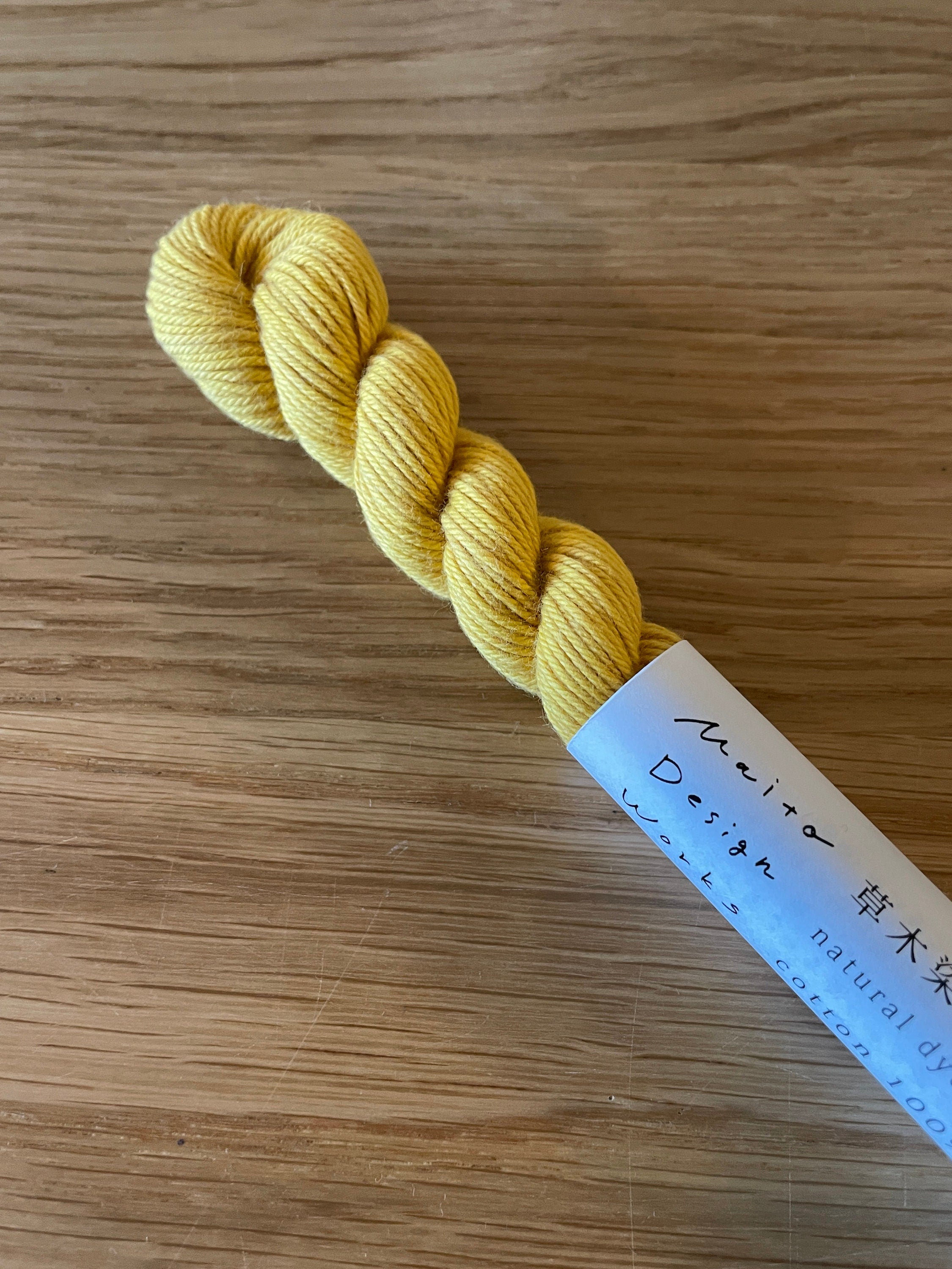 Maito - Natural Dyed Cotton Sashiko and Kogin Thread 38m Skein - Solid Golden Yellow