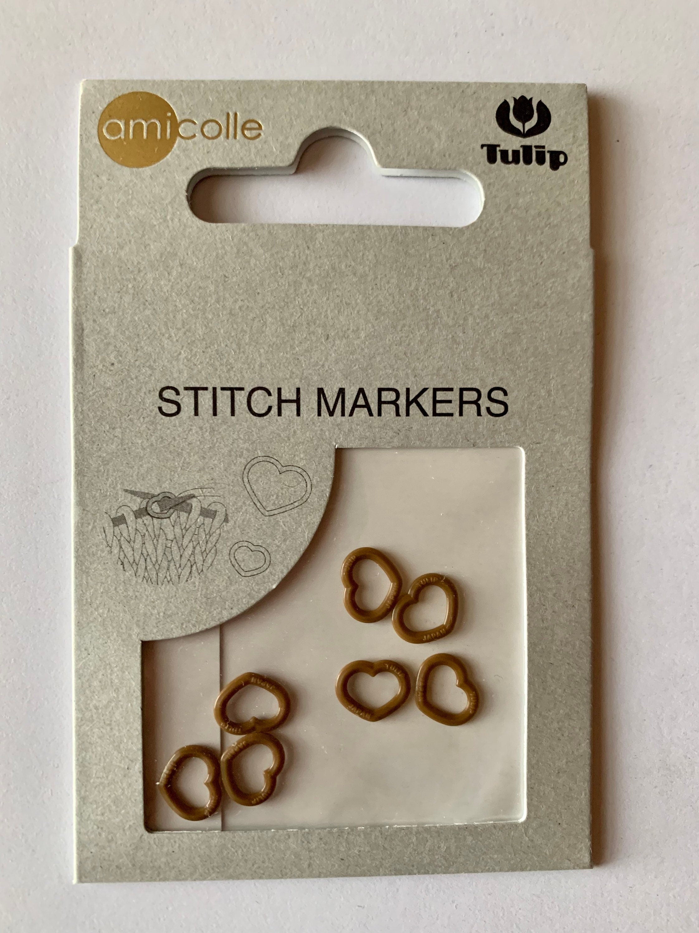 Tulip - Small "Heart" Stitch Markers Amicolle Knitting Accessories