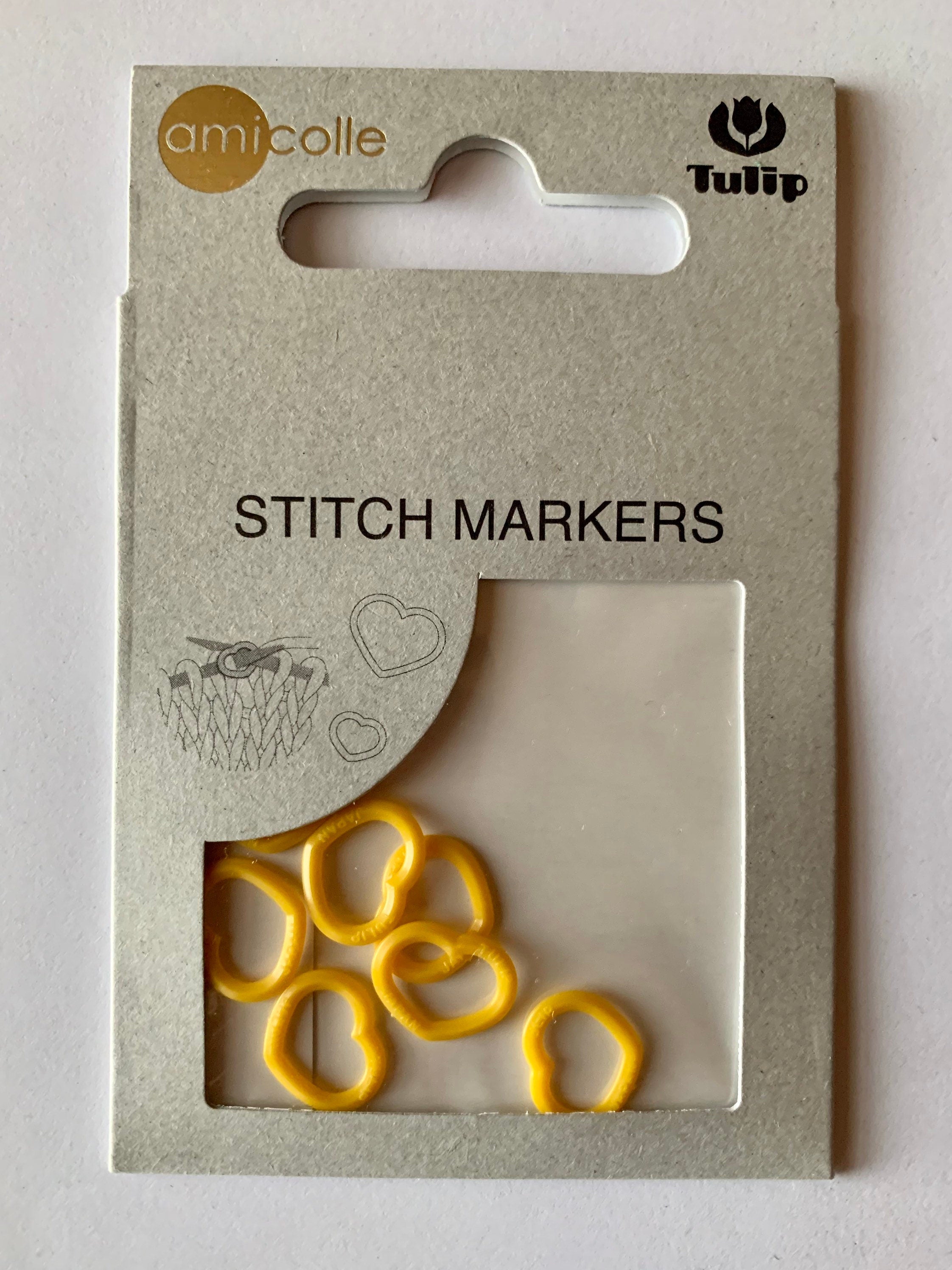 Tulip - Medium "Heart" Stitch Markers Amicolle Knitting Accessories